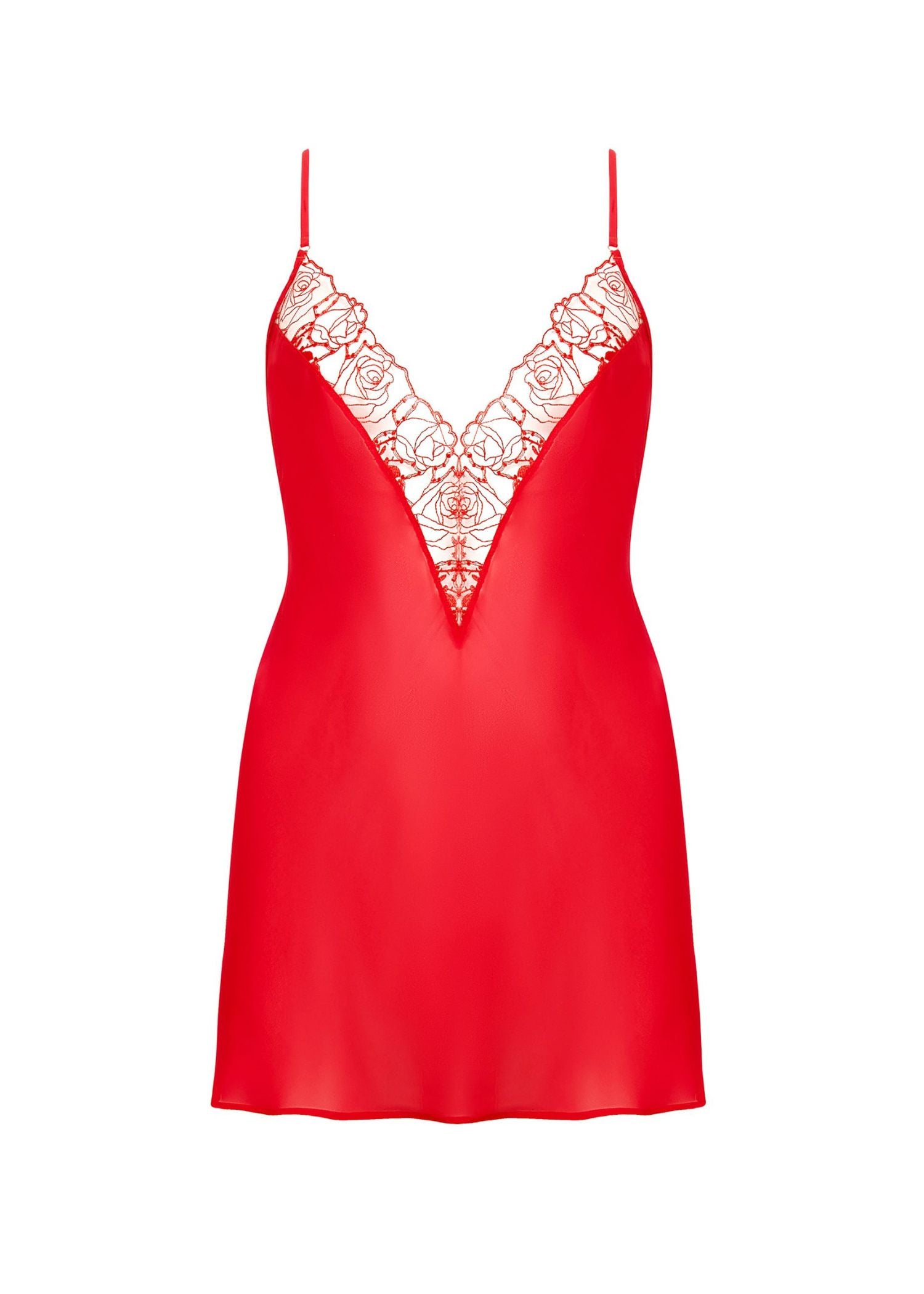  Rosalie Short Chemise Slip (Red/Sheer)、mySite、justintrudeaud