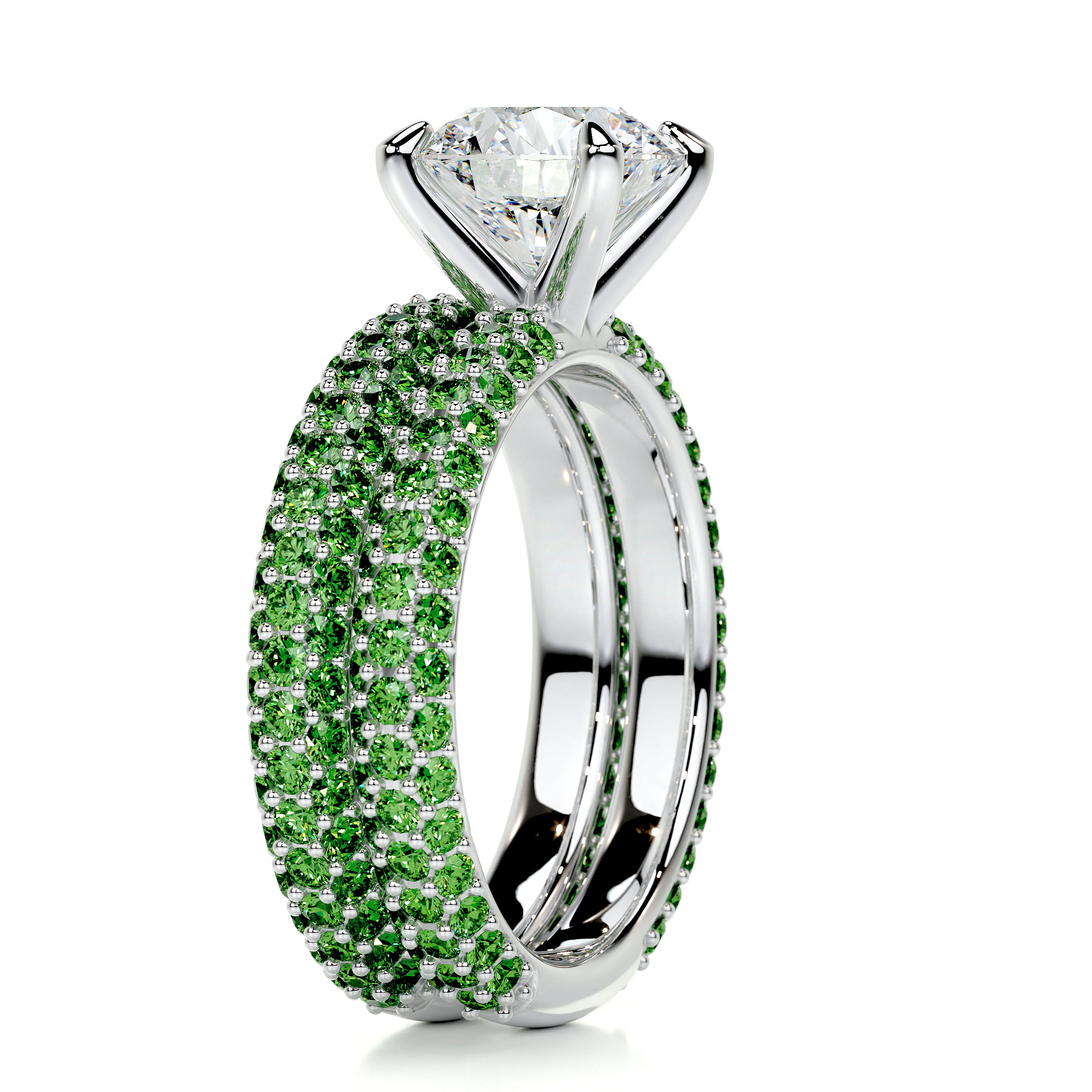 Charlotte Diamond & Gemstones Bridal Set (3.5 Carat) -Platinum、mySite、hinf8tx79