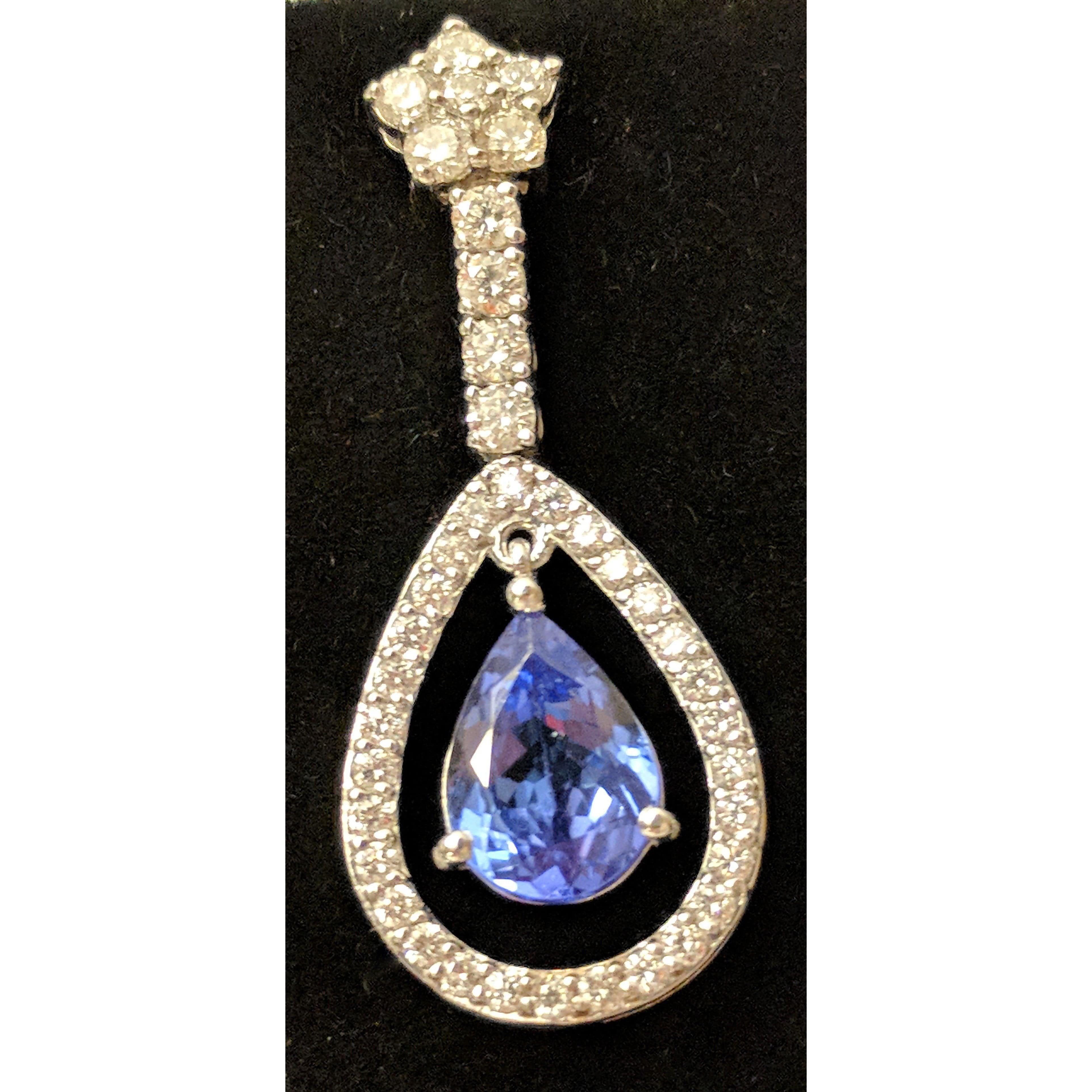 Tanzanite and Diamond Earrings, 14K Gold, Gorgeous and Rare 8ctw Tanzanite & Diamonds in 14K Gold、mySite、g9winljtr