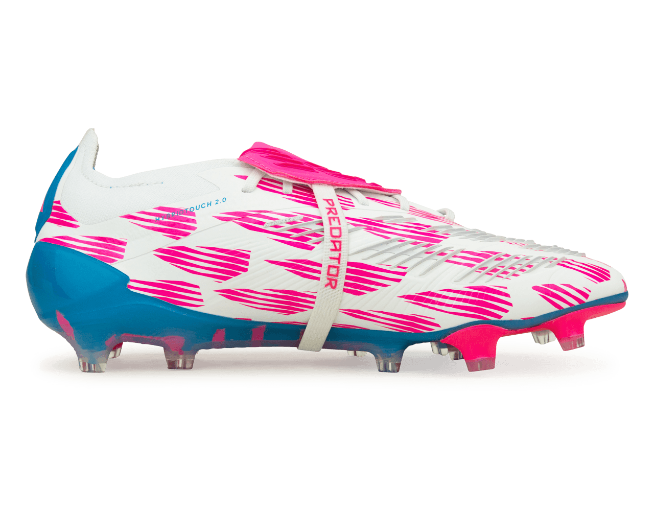 adidas Men's Predator Elite Foldover Tongue FG White/Blue/Pink、mySite、noshort