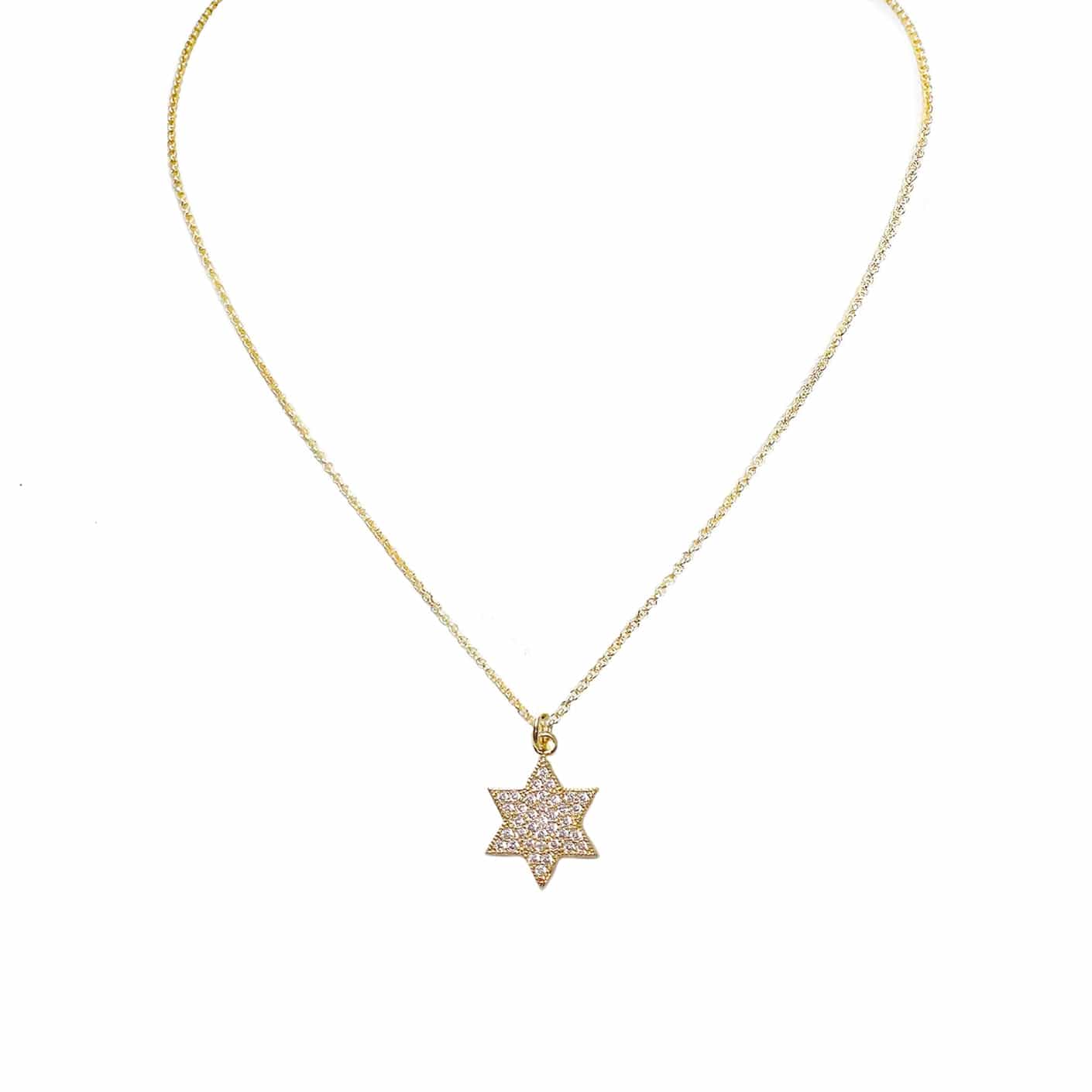 Amy Stunning Star of David Necklace - (Silver or Gold)、mySite、topwebapps