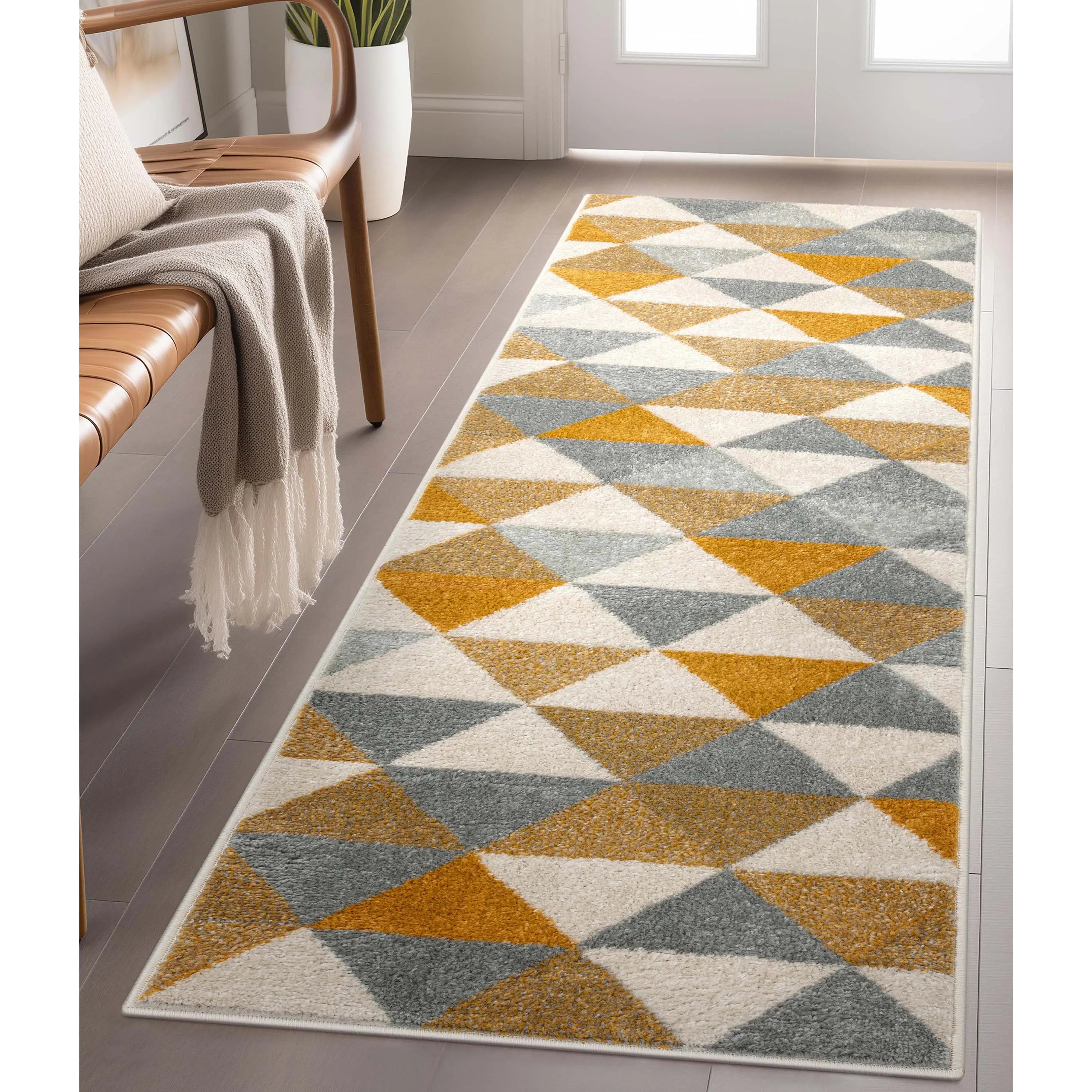 Alvin Gold Modern Geometric Rug、mySite、gigharbornorthrealestate