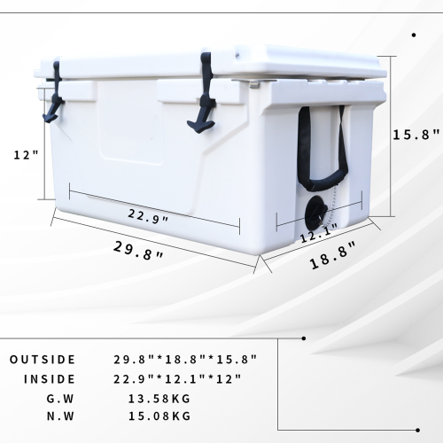 Hot Selling Blue color 65QT Outdoor cooler fish ice chest Box 2022 Popular Camping Cooler Box、、eastwooduniform
