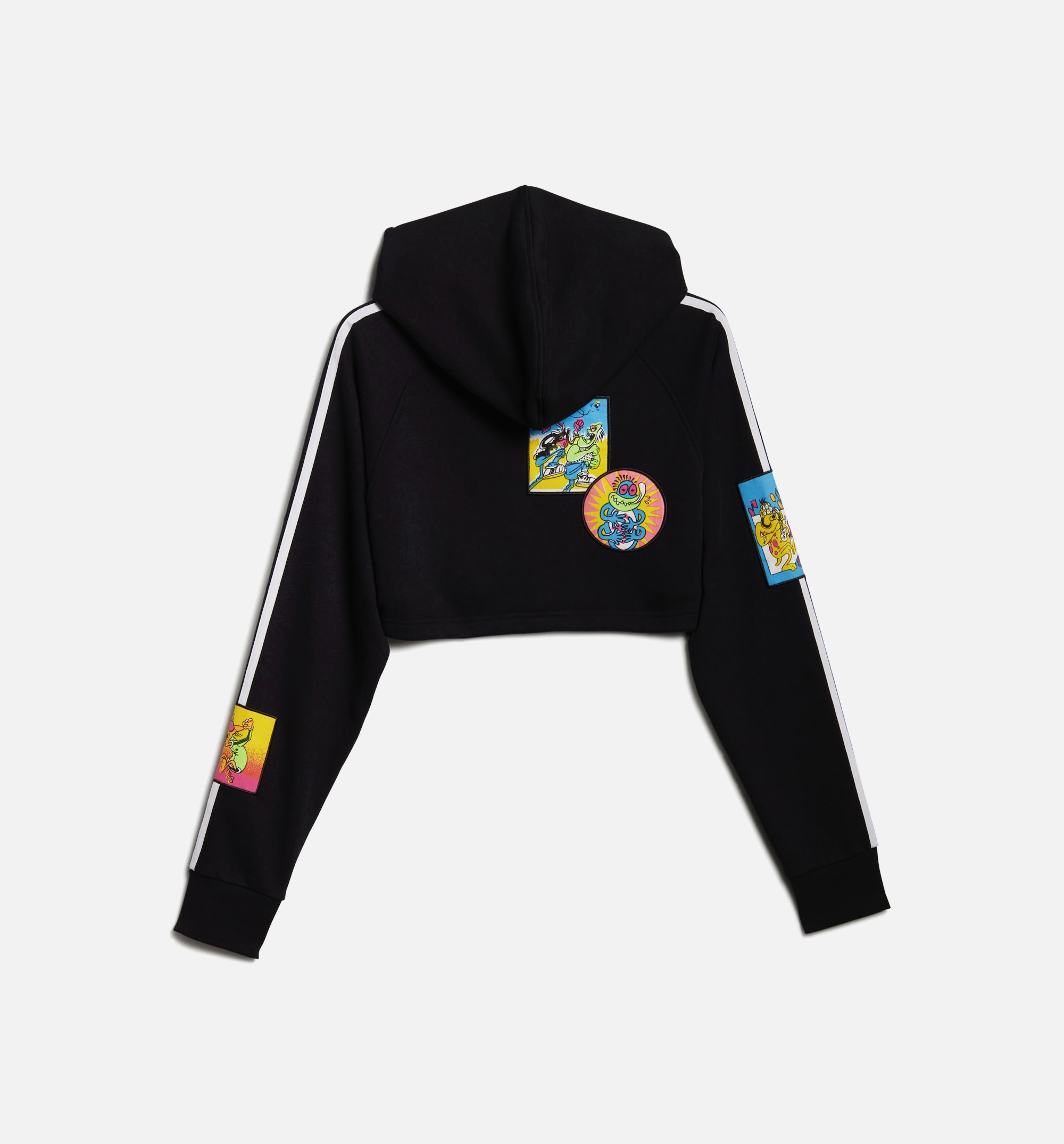 Jeremy Scott Cropped Hoodie Womens Hoodie - Black/Multi、mySite、dreamappss