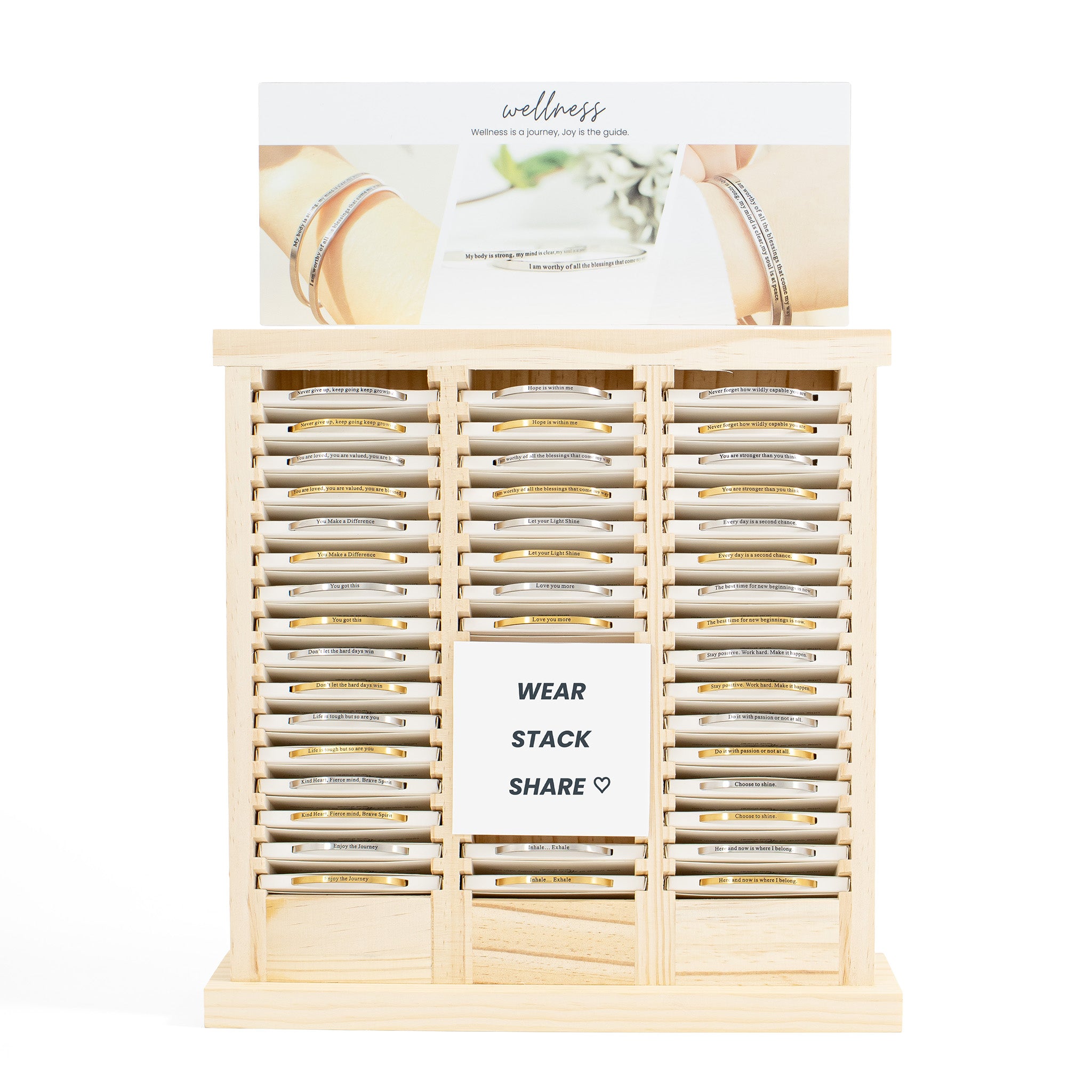 Wellness Engraved Bracelet Display / BND0082、mySite、dreamappss