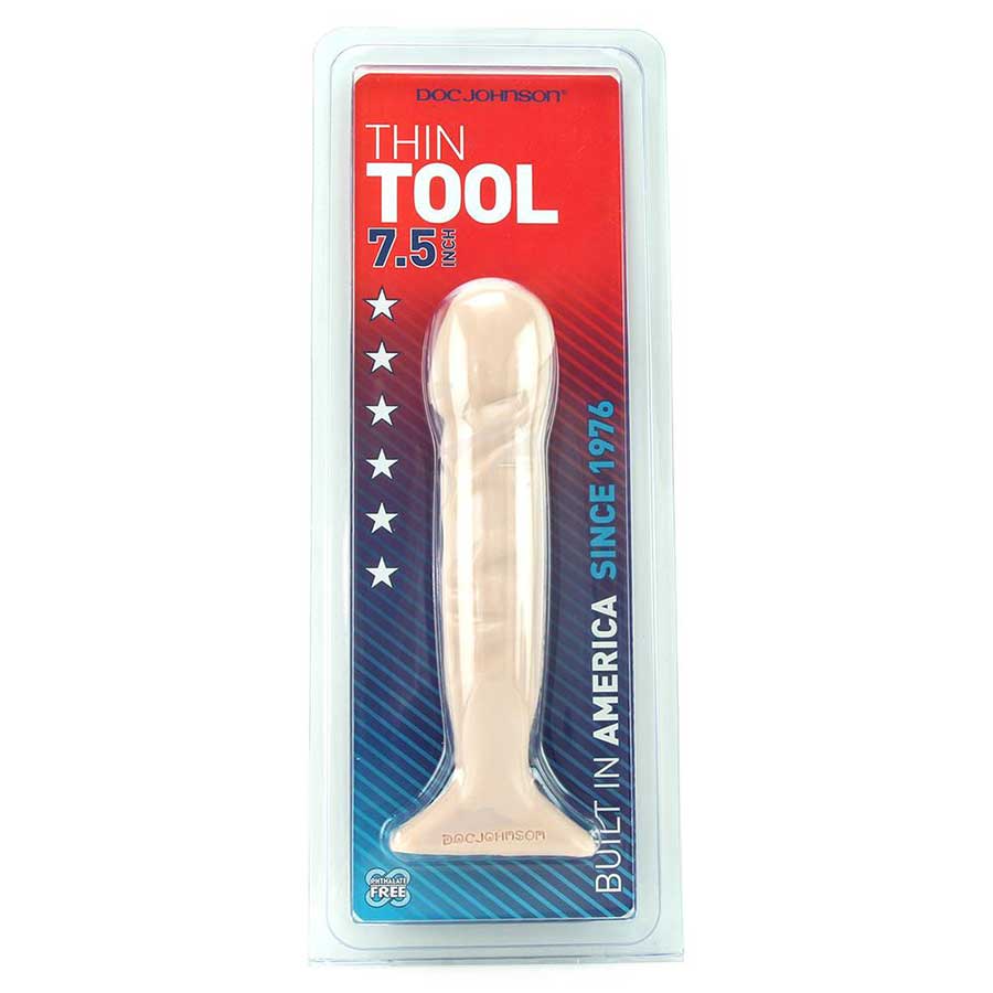 Thin Tool 7.5 Inch White Anal Dildo by Doc Johnson、mySite、bottomscart