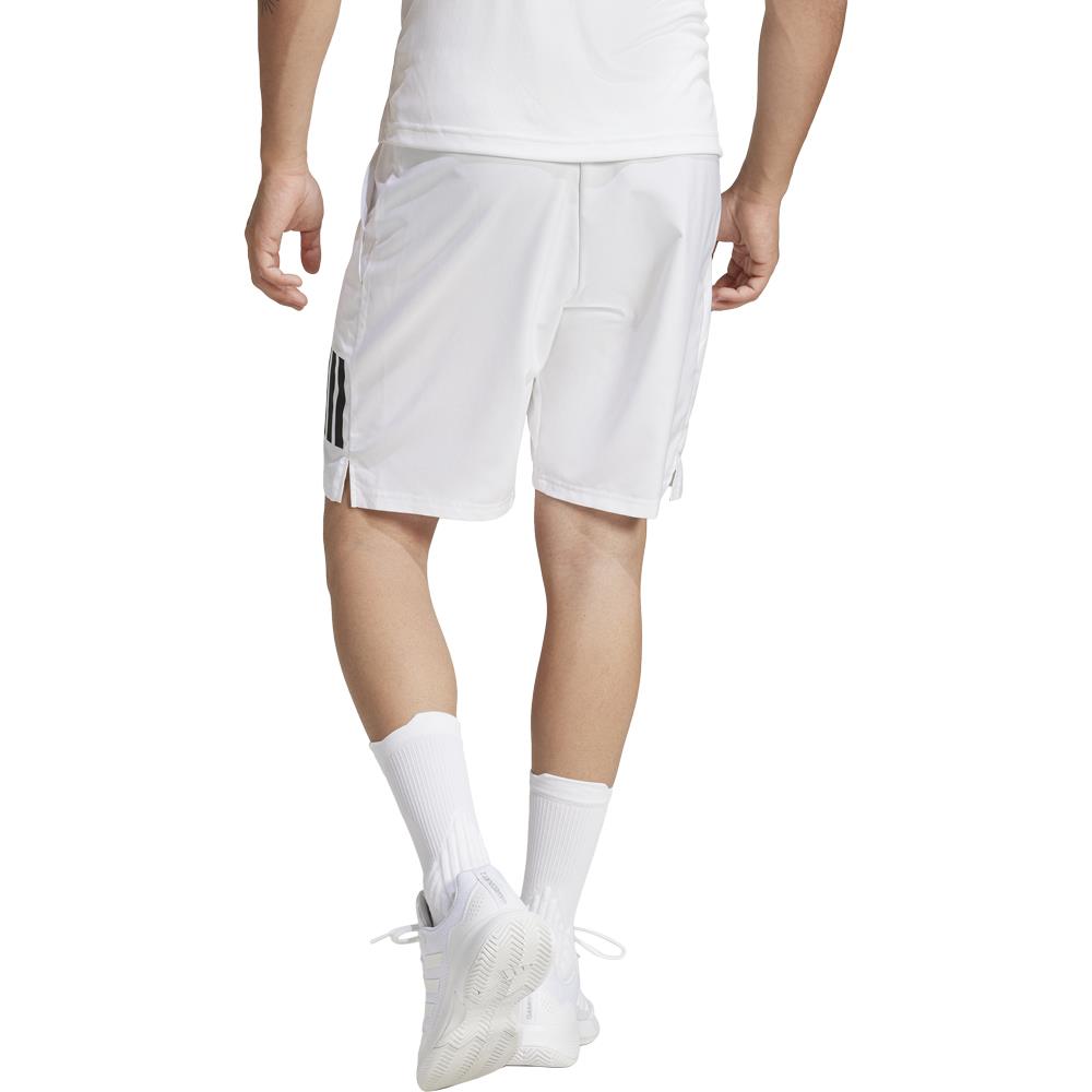 adidas Men's Club 3 Stripe 7 Short - White/Black