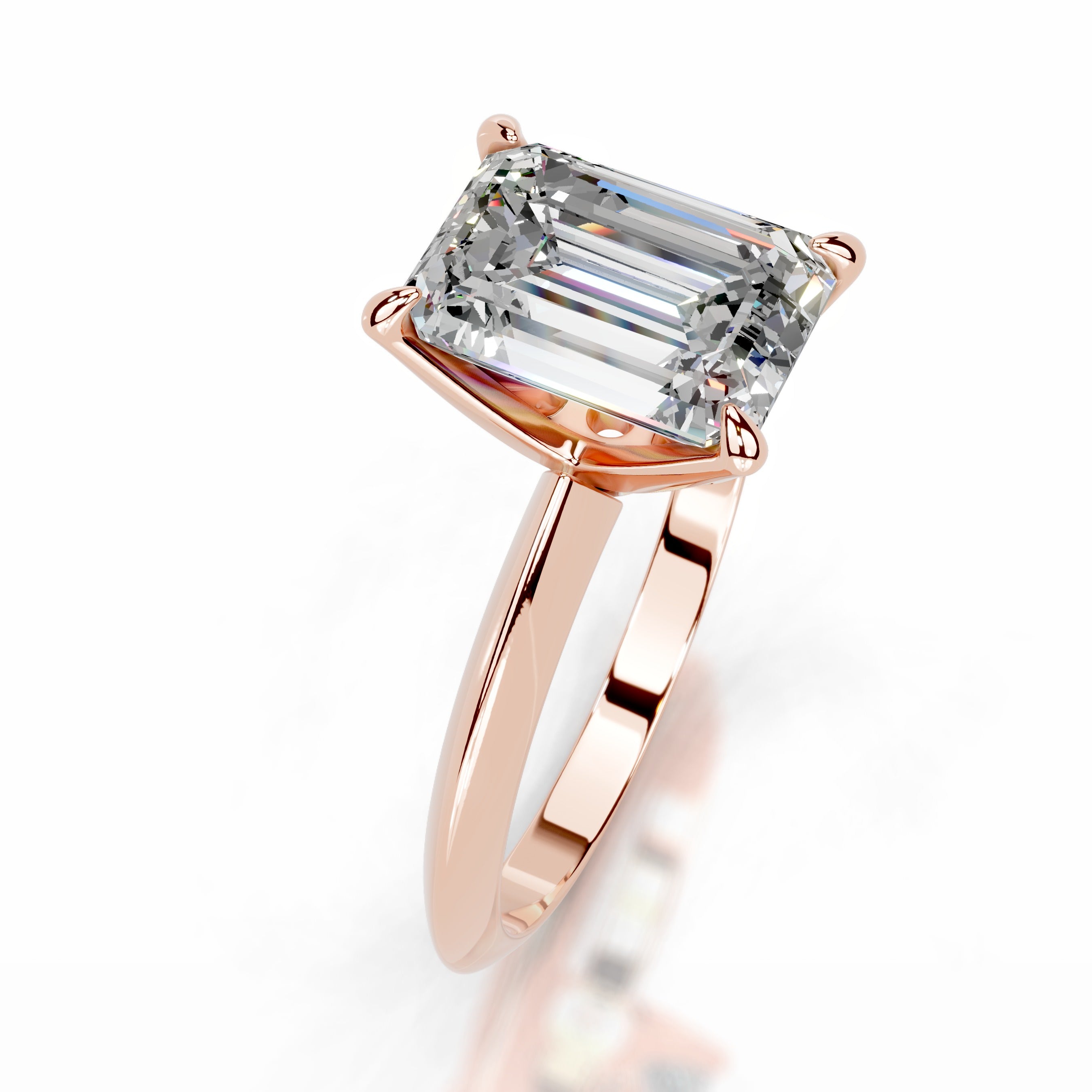Evie Moissanite Ring - 14K Rose Gold、mySite、hinf8tx79