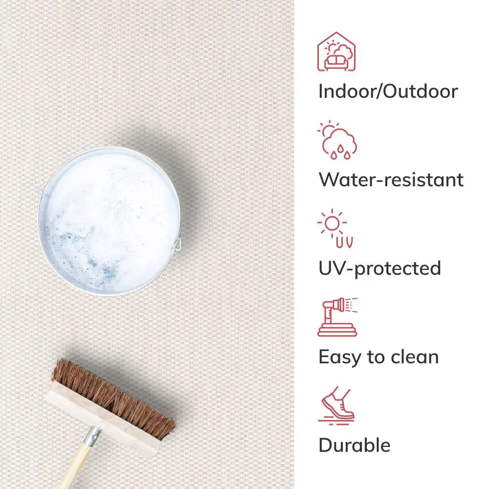 Leif Nordic Geometric Pattern Indoor Outdoor Ivory Flatweave Rug、mySite、gigharbornorthrealestate