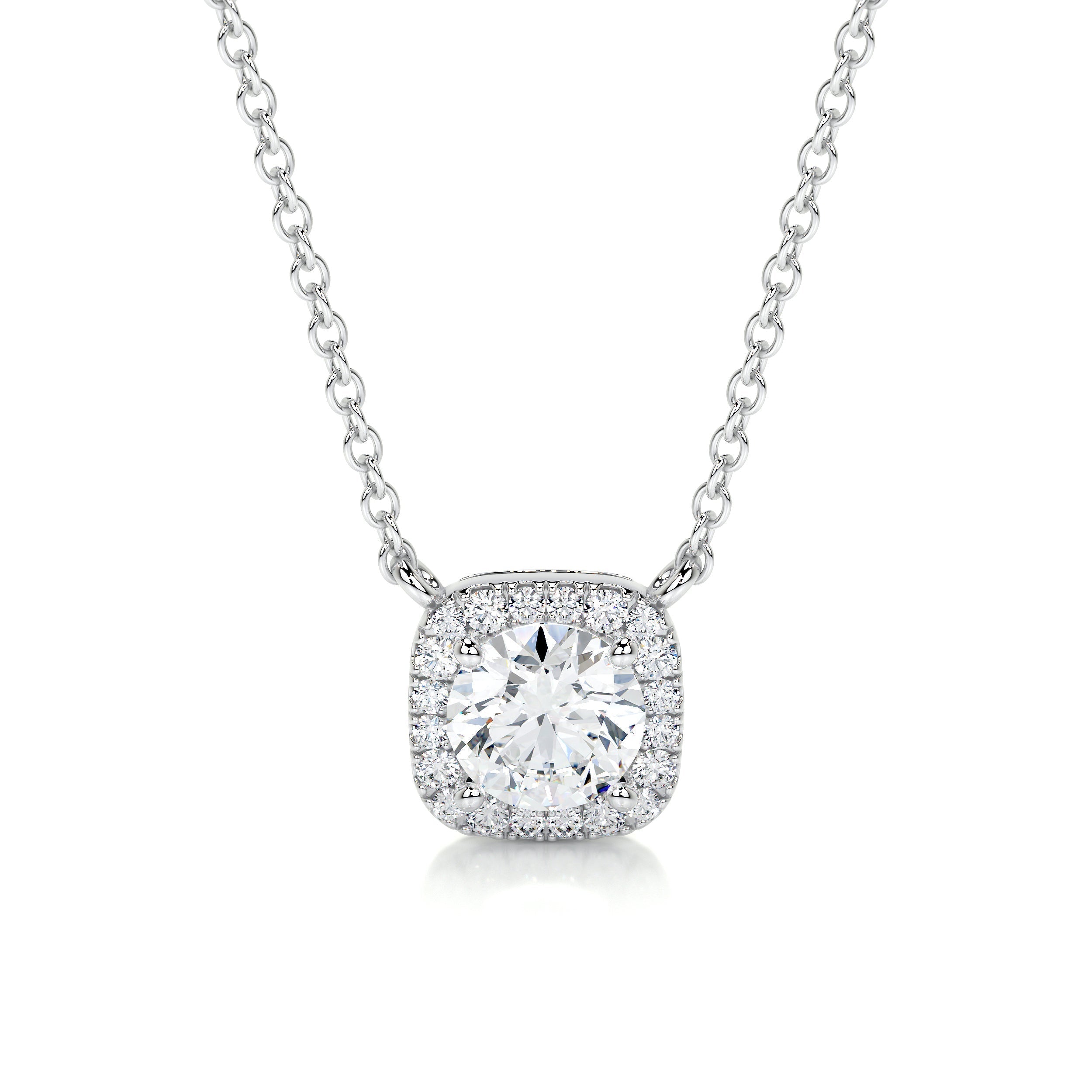 Petit Claudia Lab Grown Diamond Pendant -18K White Gold、mySite、hinf8tx79