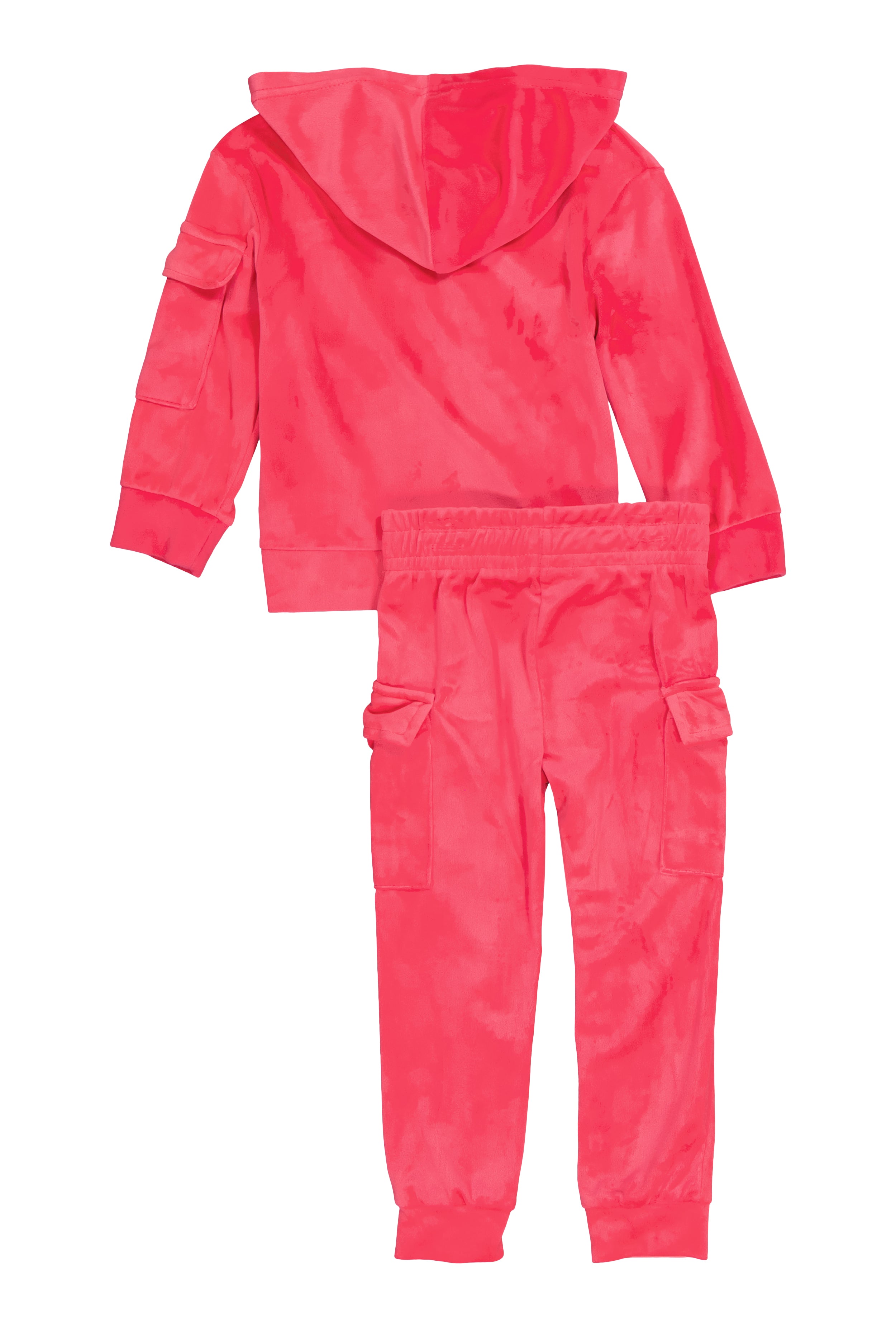 Toddler Girls Velour B Initial Chenille Patch Hoodie and Joggers、mySite、camillekostekn