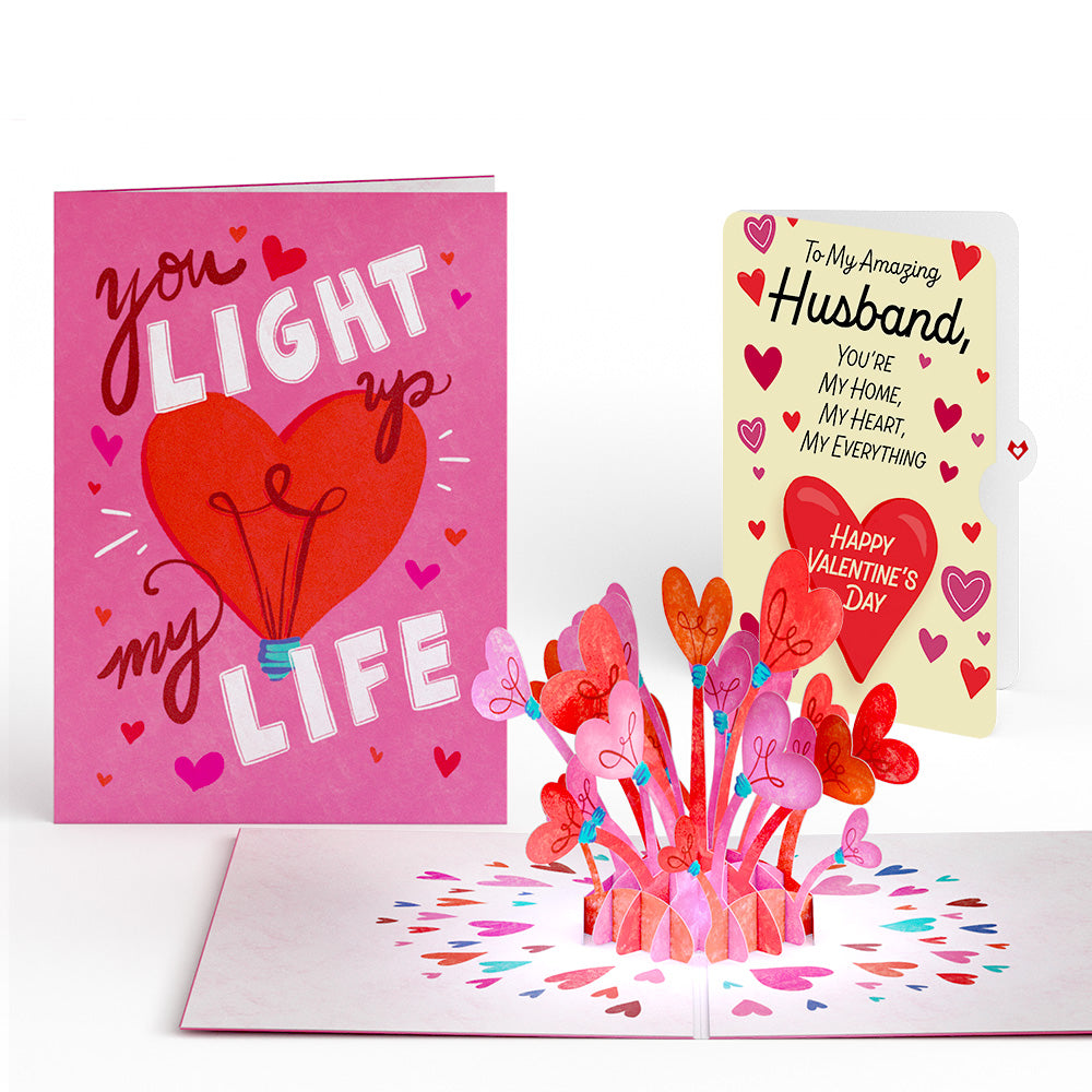 You Light Up My Life Valentine Pop-Up Card and Sentiment Set for Husband、mySite、solidvoid