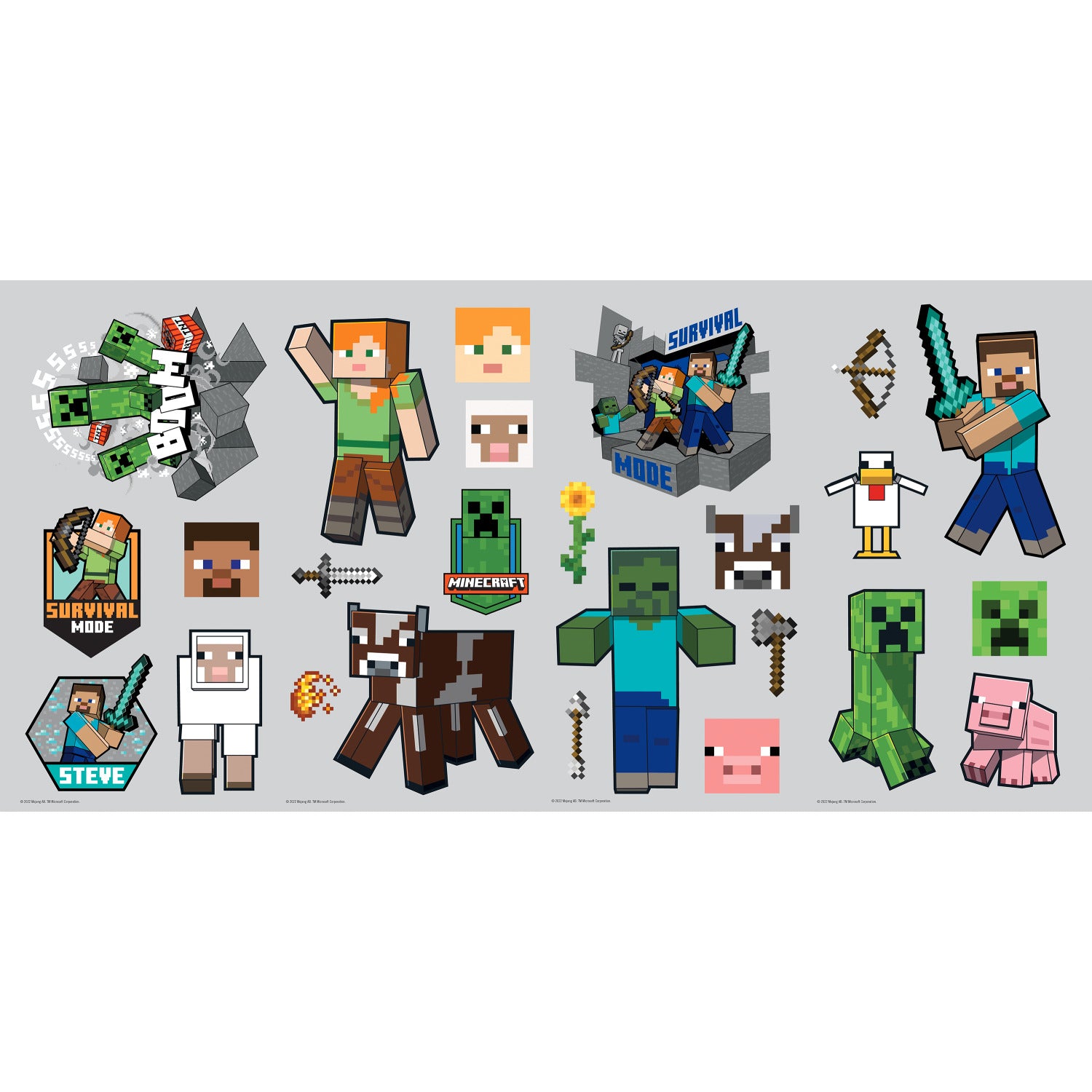  Minecraft Wall Sticker Decals、mySite、ghnorth