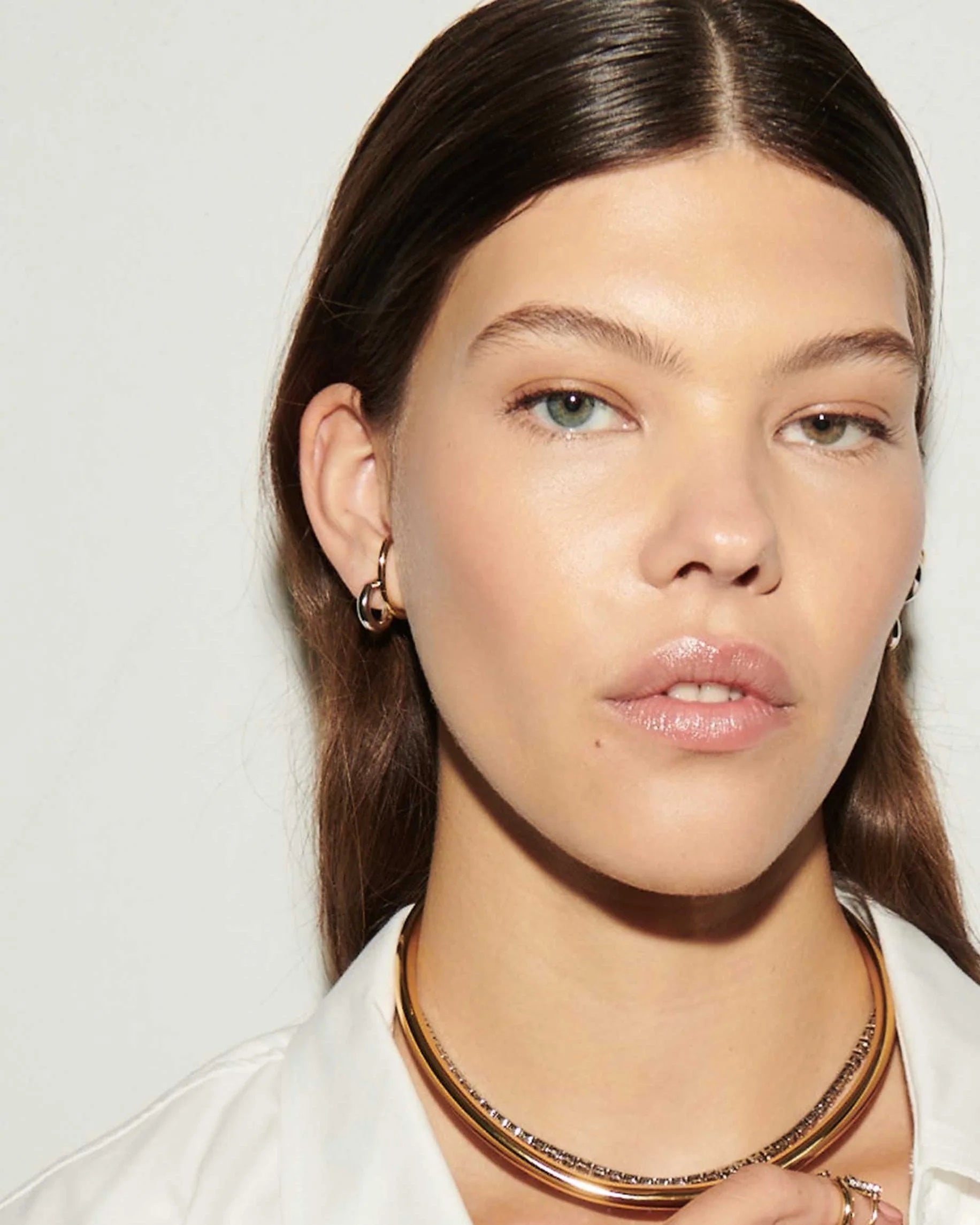 Demarson Marisa Two Tone Earrings, Available in 2 Sizes、mySite、noshort