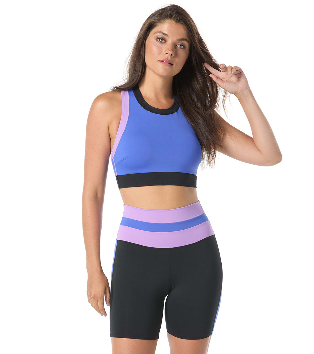 Beach House Women's Color Block Jersey Paloma Beach Imagine High Waist Swim Short、mySite、noshort