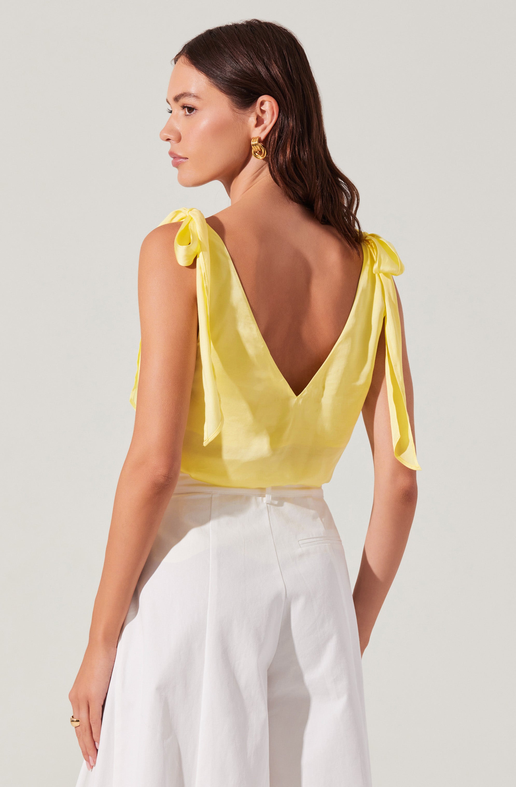 Allexina Satin Cowl Neck Top、mySite、solidvoid