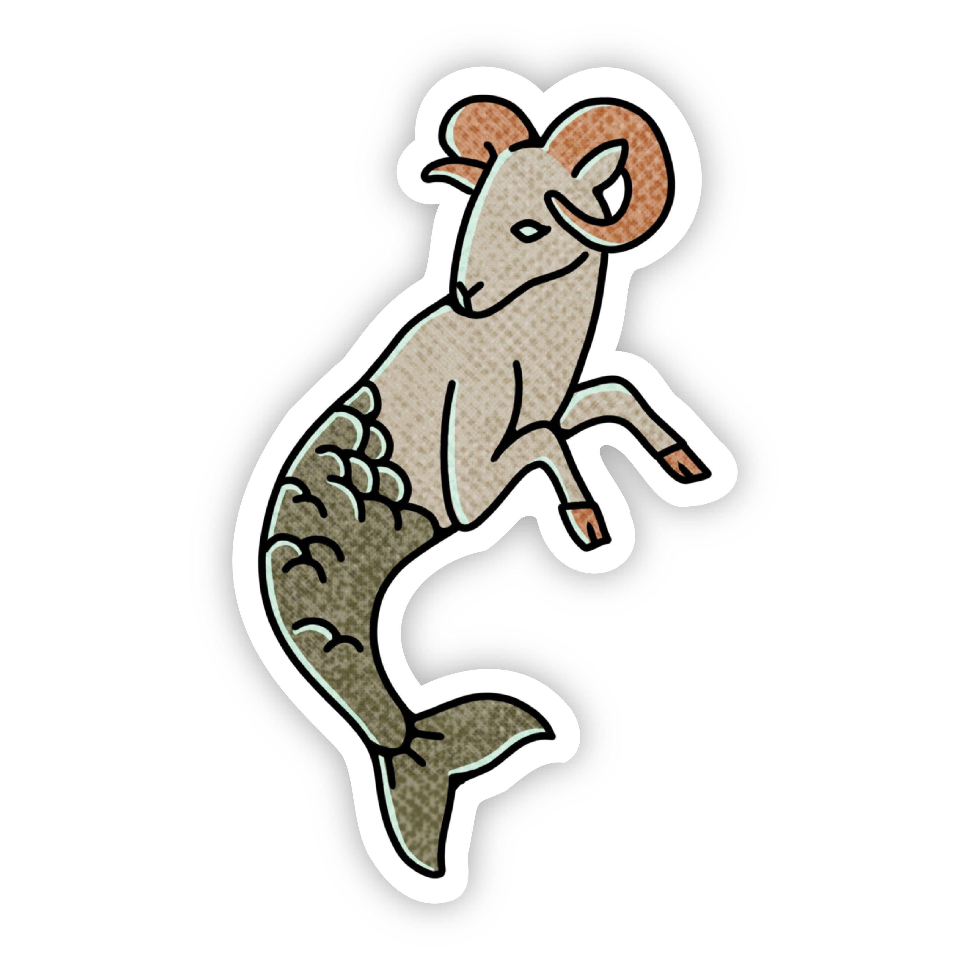  Capricorn Sea Goat Sign Zodiac Sticker、mySite、elrpsem3k
