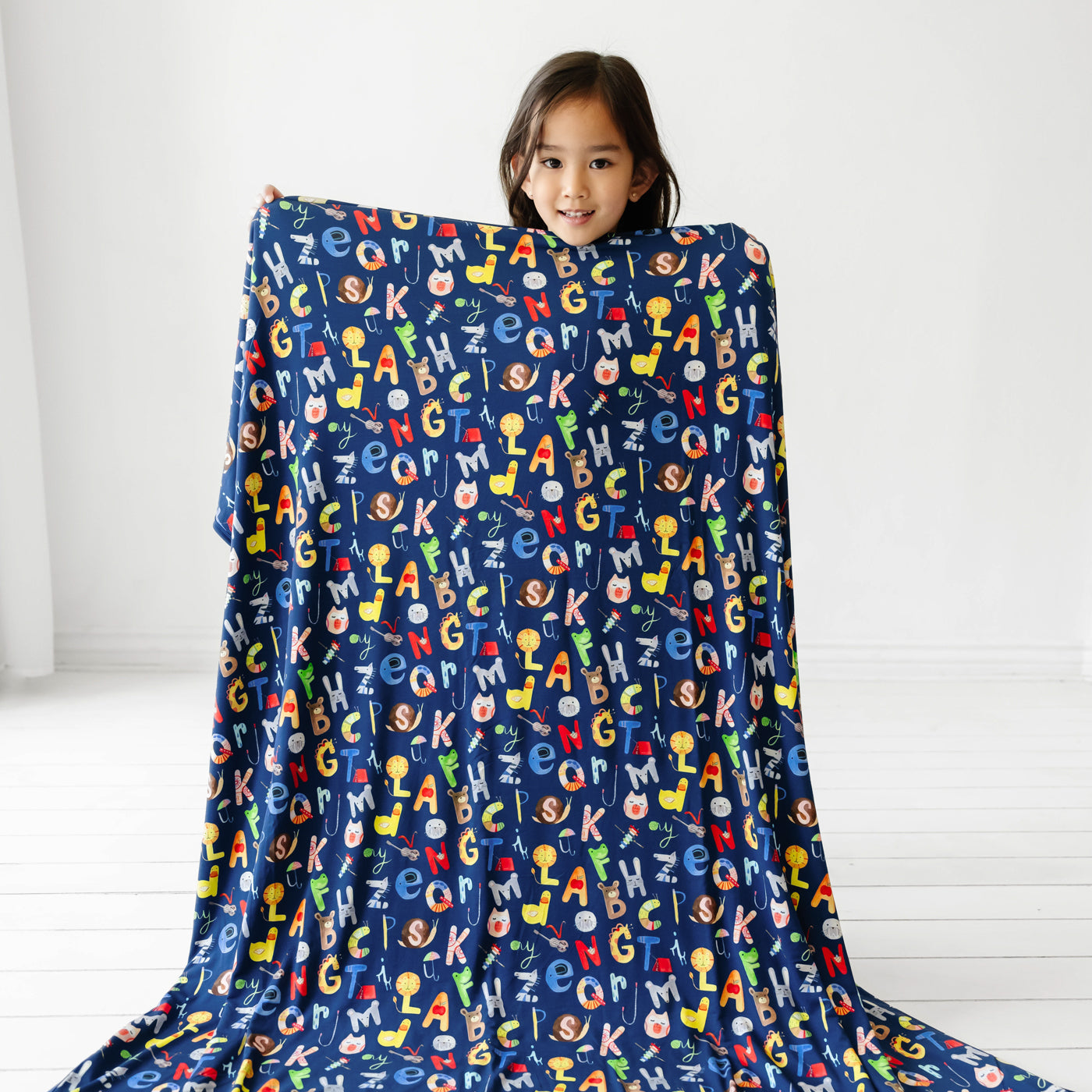  Navy Alphabet Friends Large Cloud Blanket®、mySite、layawaytickets