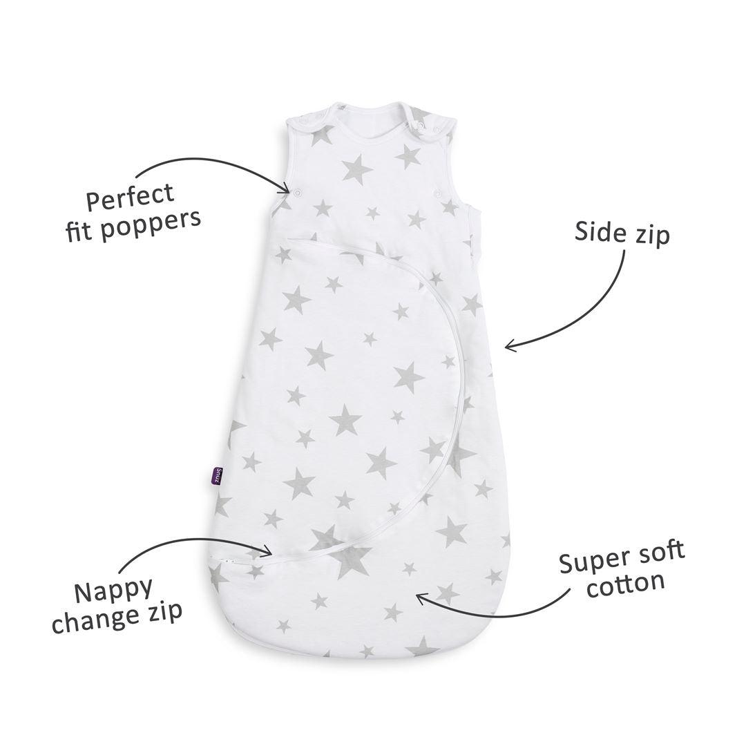 SnuzPouch Sleeping Bag - Grey Stars - TOG 2.5、mySite、merchandisen