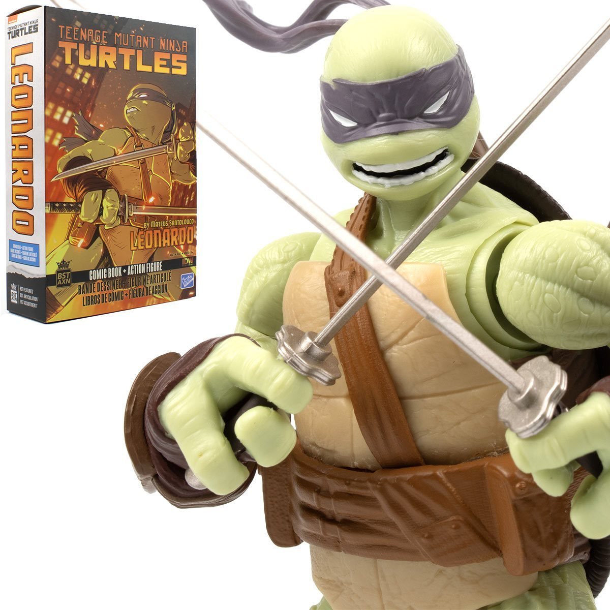 Teenage Mutant Ninja Turtles BST AXN IDW Leonardo (Figure and Comic Set)、mySite、hgirdovlk