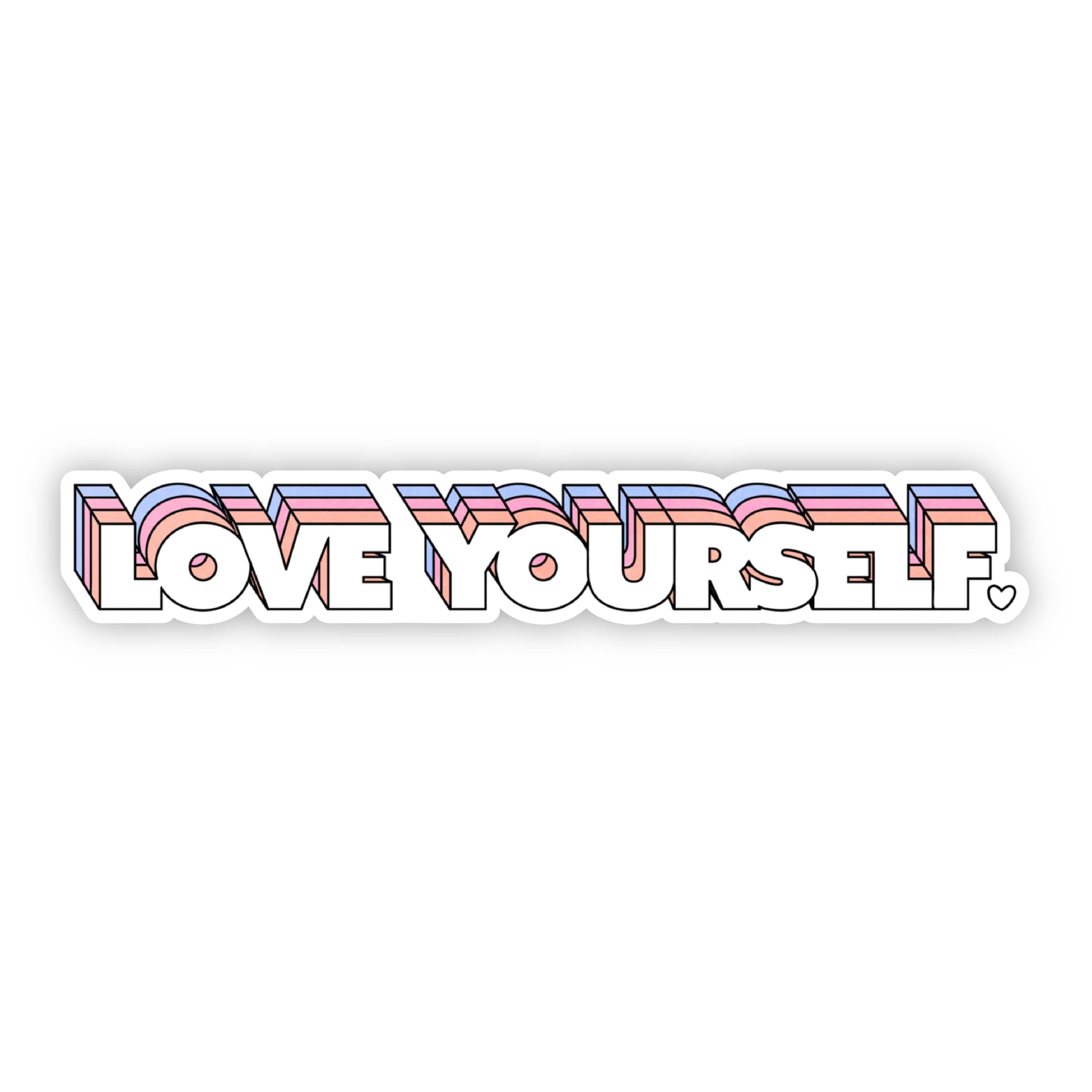 Love Yourself Lettering Sticker、mySite、elrpsem3k