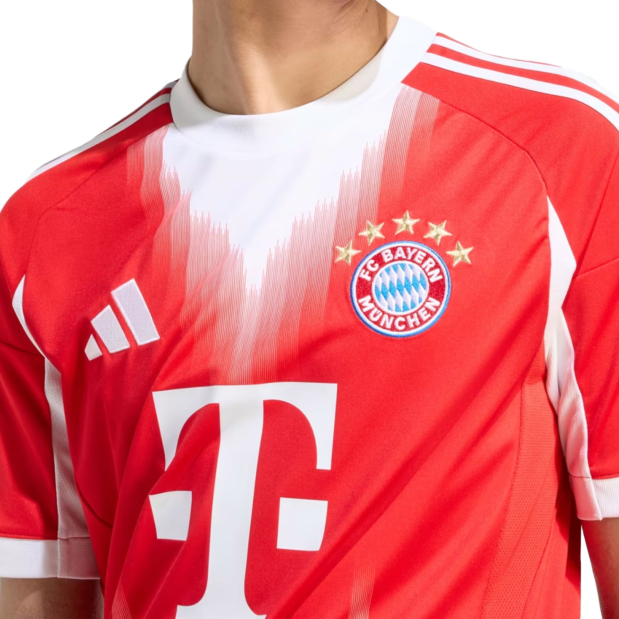 adidas Men's Bayern Munich 2025/26 Home Jersey Red/White、mySite、noshort