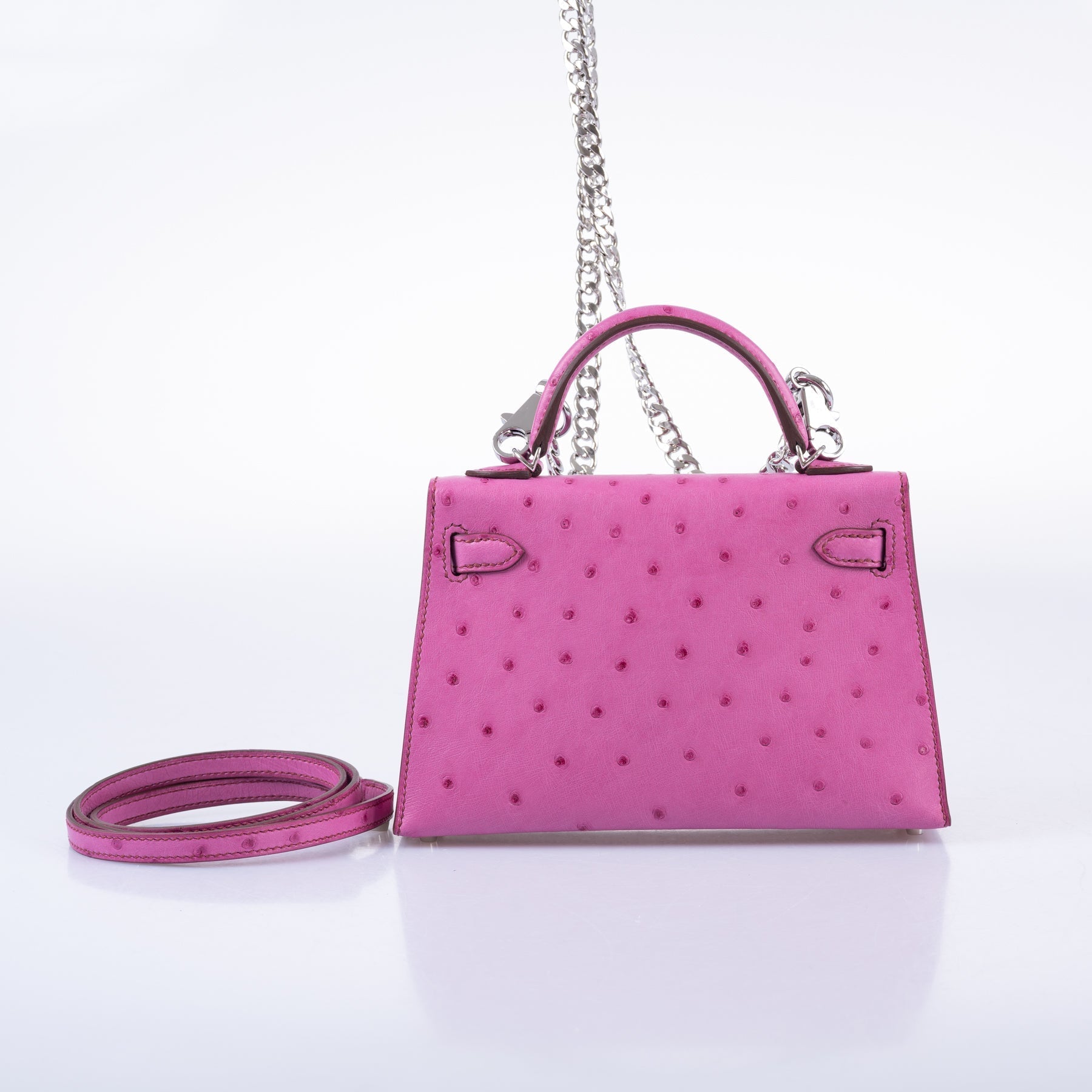 Hermès Mini Kelly 20 Fuchsia Ostrich Palladium Hardware、mySite、garminoutage.com