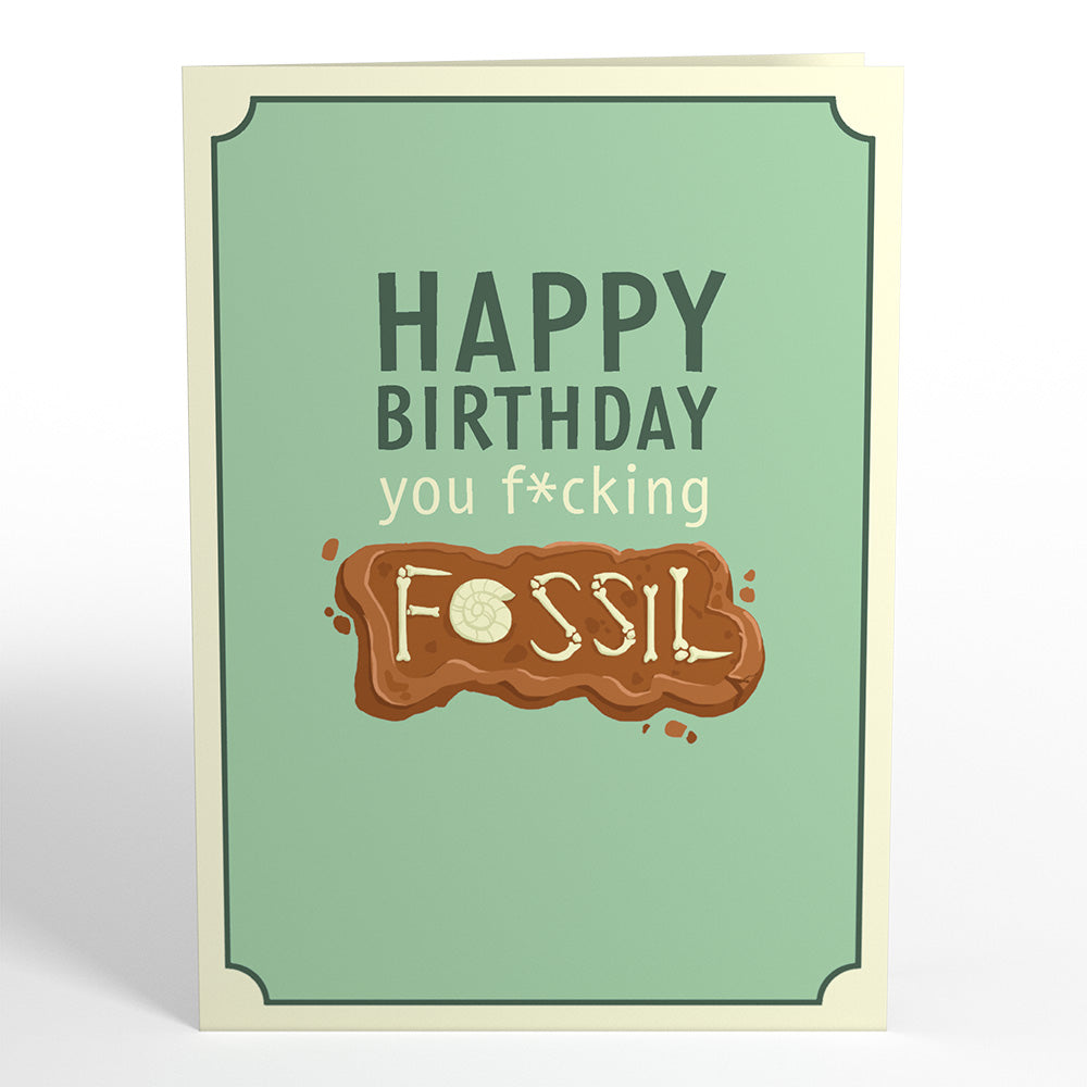 Happy Birthday You F*cking Fossil Pop-Up Card、mySite、solidvoid