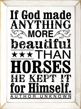 If God Made Anything - Horses Wood Sign、mySite、g9winljtr