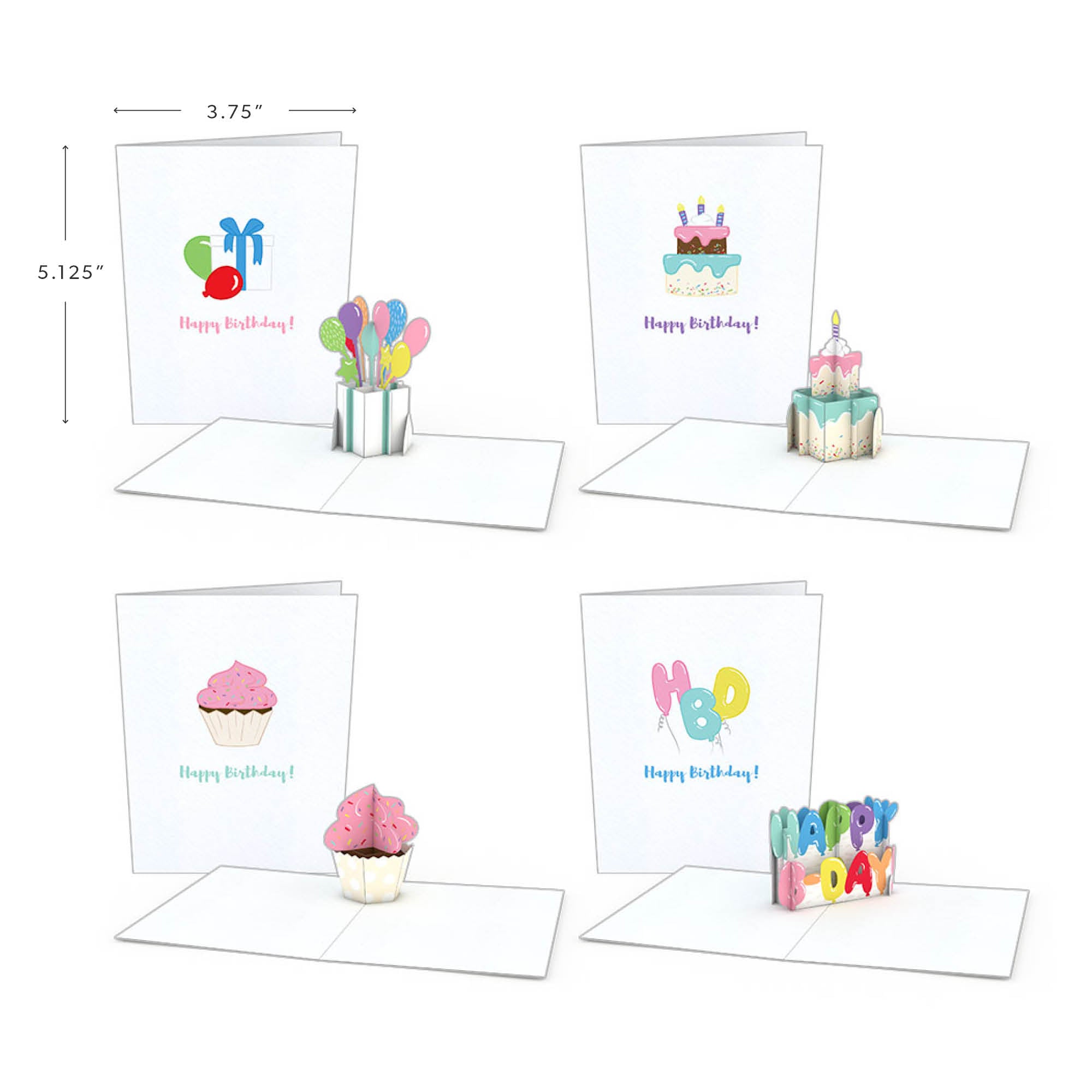 Birthday Notecards (Assorted 4-Pack)、mySite、solidvoid