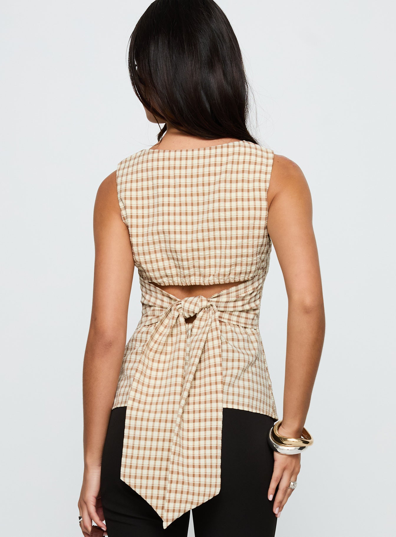 Michaud Top Brown Gingham、mySite、solidvoid