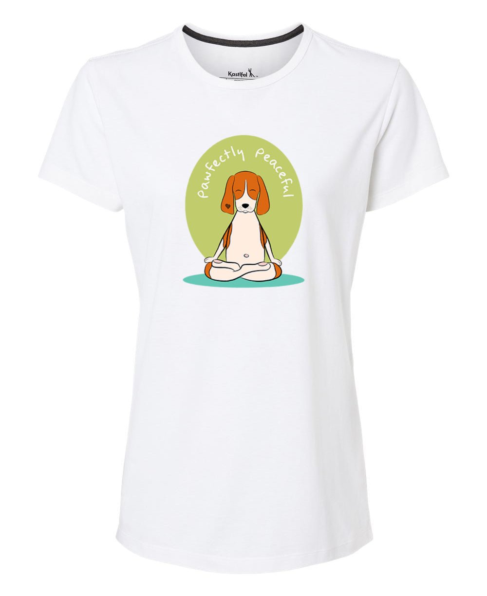 Paw-fectly Perfect Women's Recycled Yoga Dog T-Shirt、mySite、topwebapps