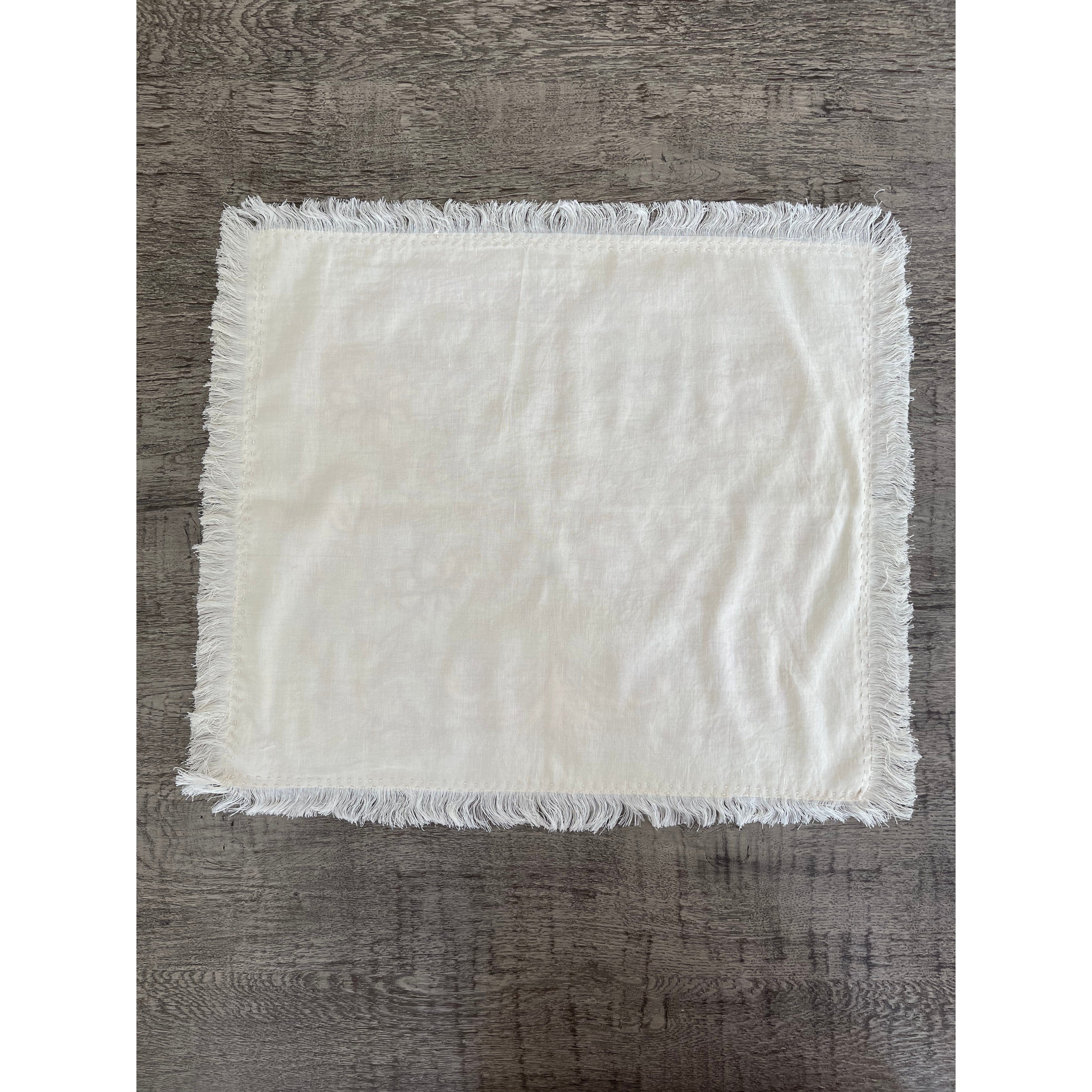 Handmade Linen Challah Cover - Blue and Ivory、mySite、topwebapps