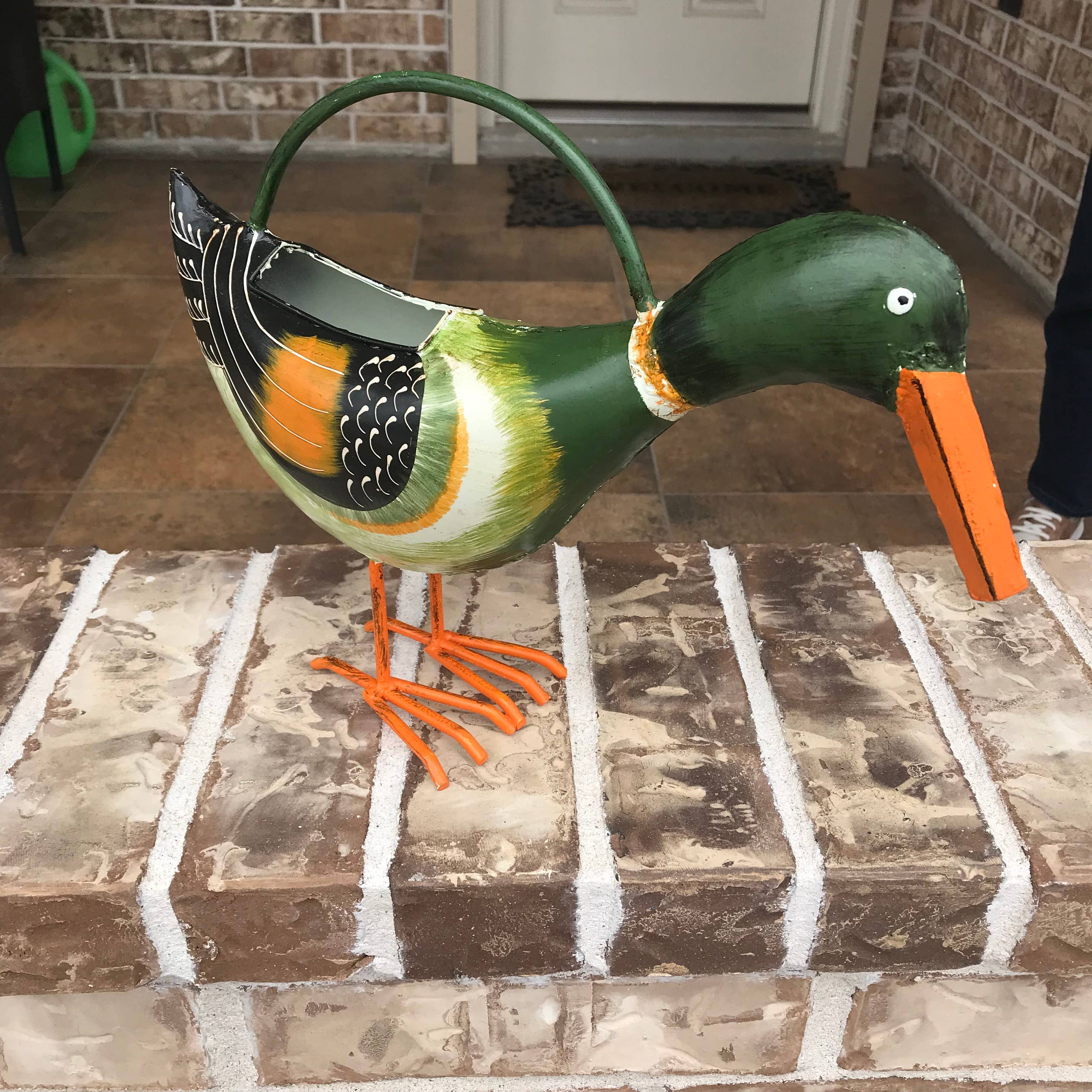 Alfred The Mallard Duck Plant Pals Metal Watering Can Handcrafted、mySite、g9winljtr