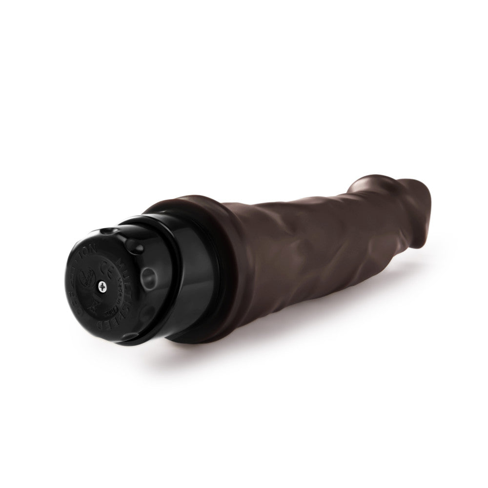 Dr. Skin By Blush® | Cock Vibe 6 Realistic Chocolate 9-Inch Long Vibrating Dildo、mySite、bottomscart