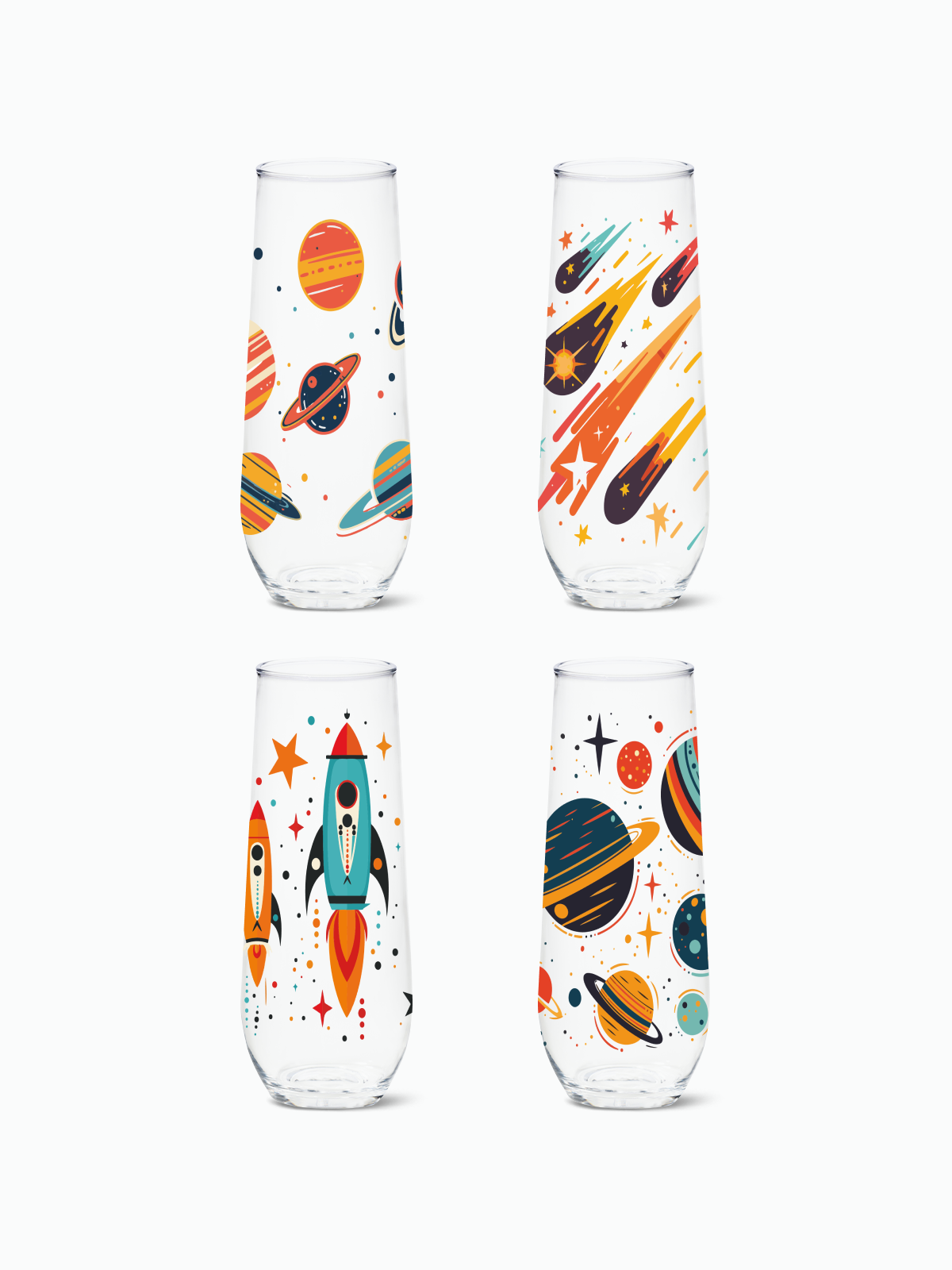 Colorful Galaxy 2.0 - RESERVE 9oz Stemless Champagne Tritan Copolyester Glass、mySite、camillekostekn