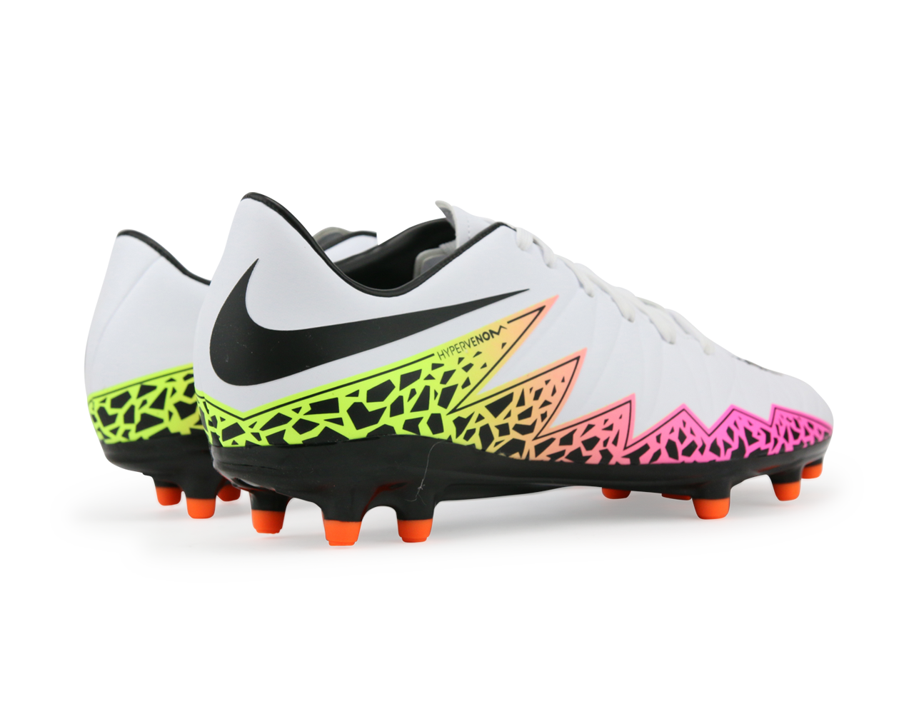 Nike Men's Hypervenom Phelon FG White/Black/Orange Total、mySite、noshort