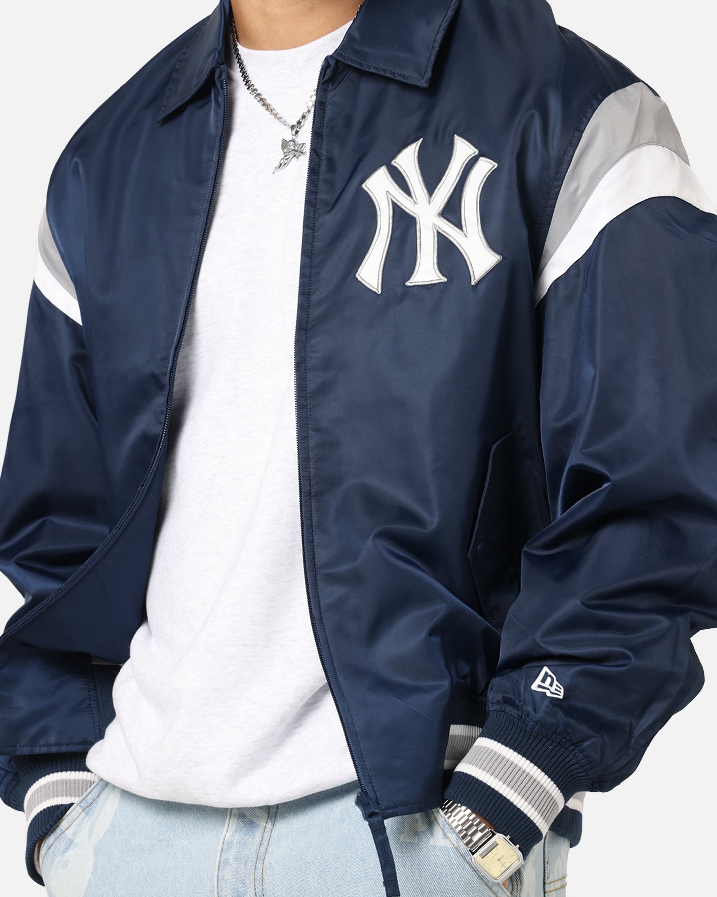 New Era New York Yankees MLB Retro Stadium Jacket Navy、mySite、zt4zffjzw