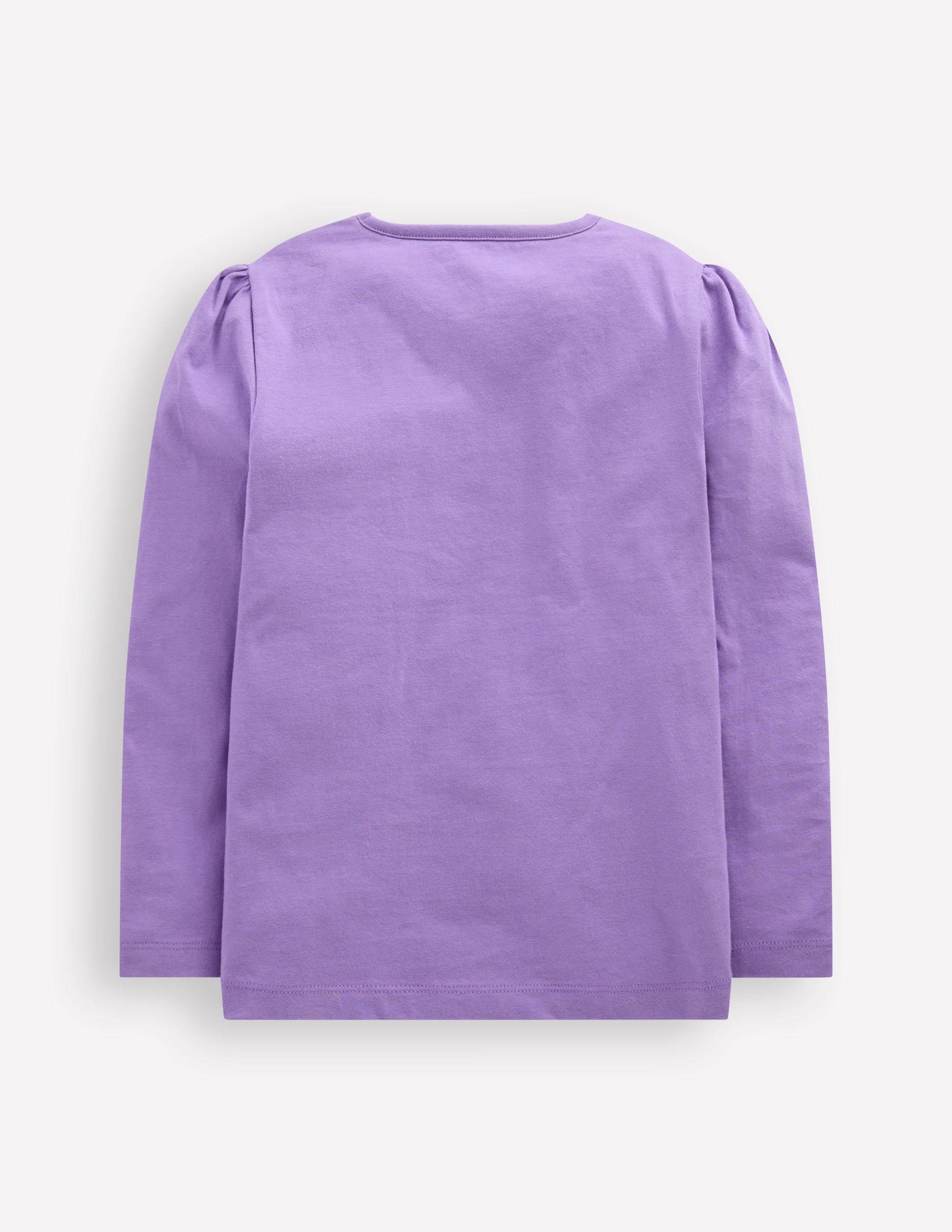  Puff Sleeve Applique T-Shirt-Aster Purple Flower Cats、mySite、ashleygrahame