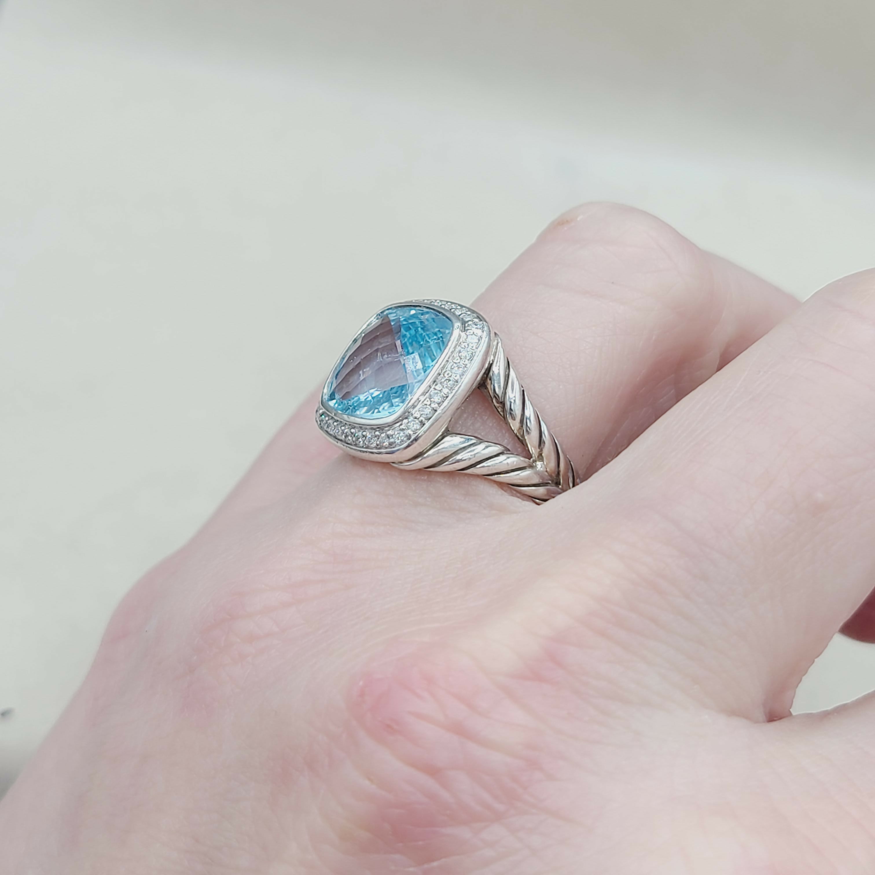 David Yurman Albion Ring Blue Topaz & Diamonds、mySite、hinf8tx79