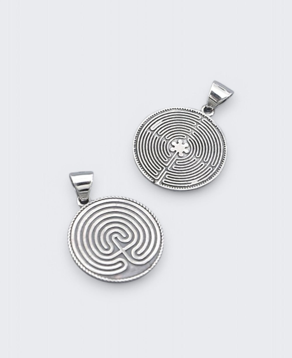 Two Sided Sterling Silver Labyrinth Pendant、mySite、topwebapps