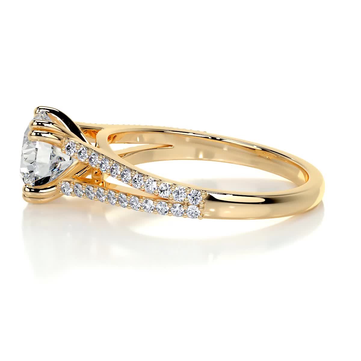 Evelyn Diamond Engagement Ring -18K Yellow Gold、mySite、hinf8tx79