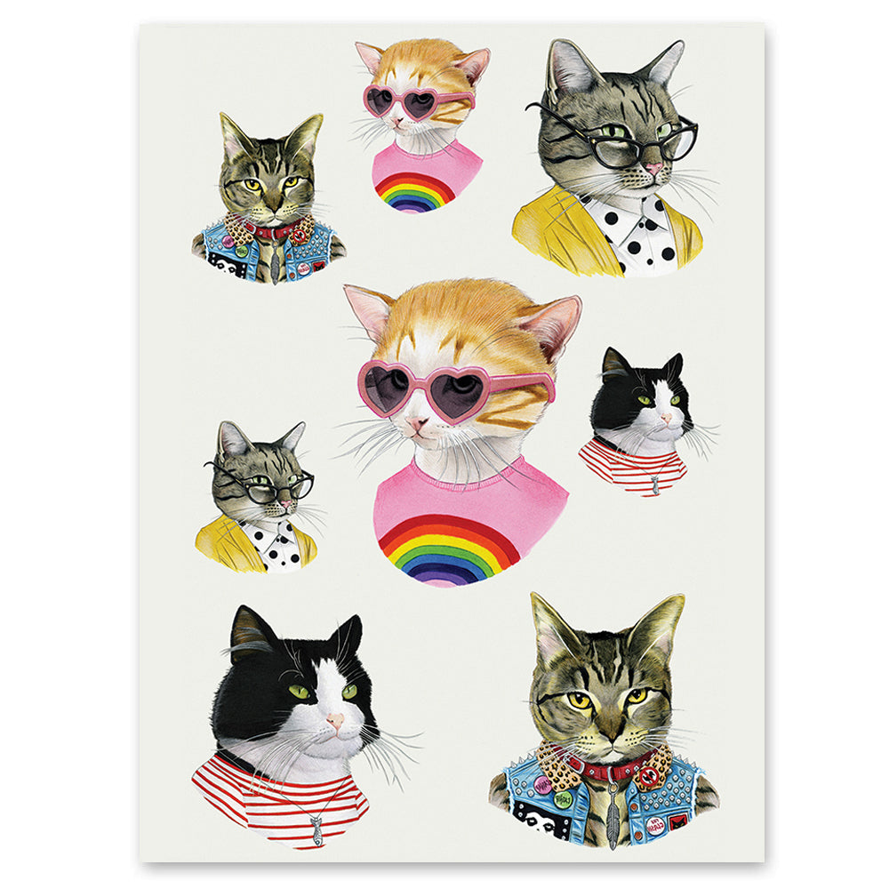  Cat People Tattly Temporary Tattoos Sheets、mySite、ghnorth