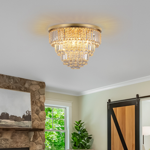 (Same as W1340110372/L5009) Gold luxury modern style crystal lights,large ceiling chandeliers,dining room,living room,bedroom (Bulb Not Included)、、eastwooduniform