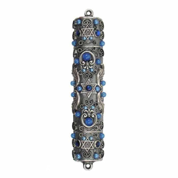 Dark Blue Onyx Mezuzah by Michal Golan、mySite、topwebapps
