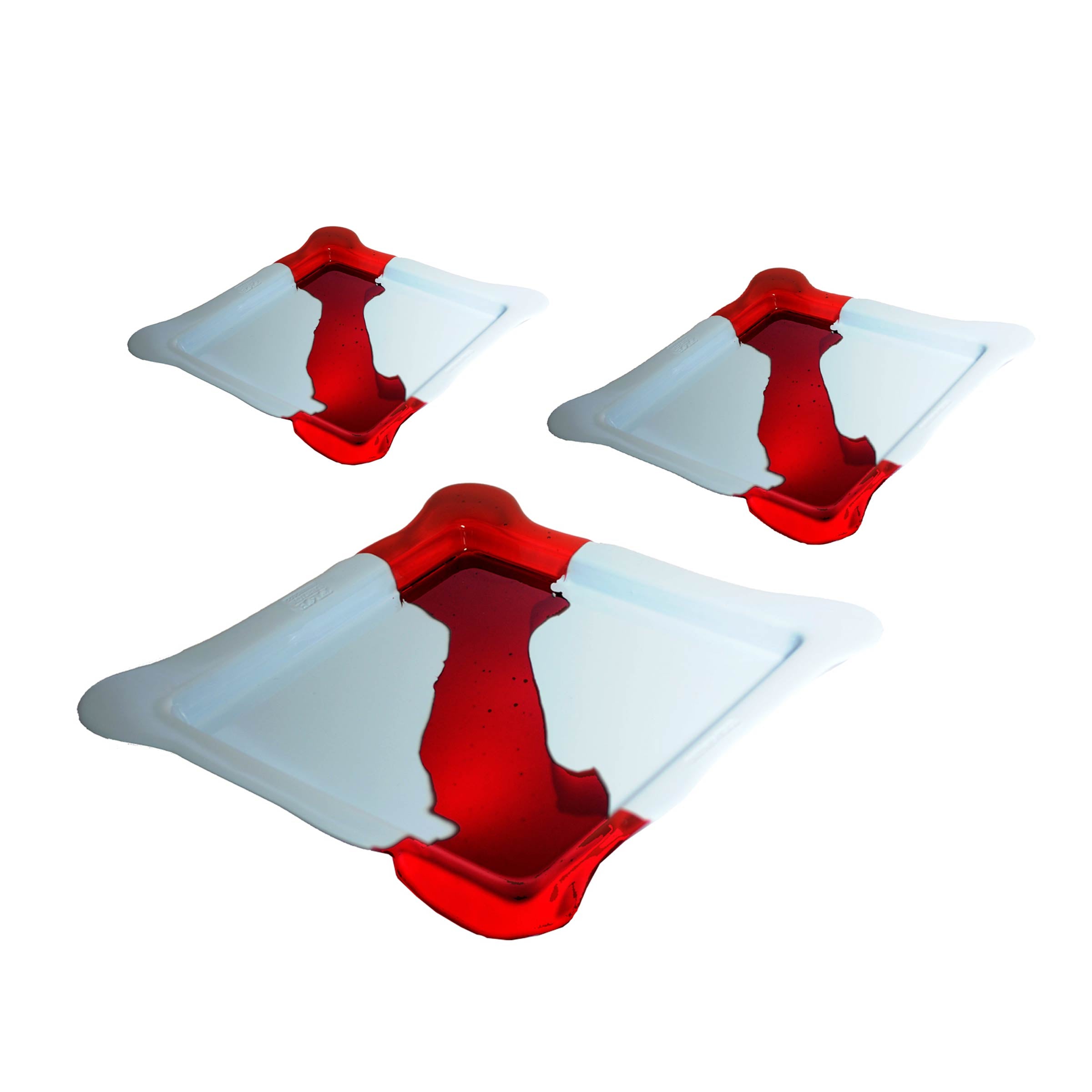 Resin Square Tray TRY-TRAY Light Blue Set of Three by Gaetano Pesce for Fish Design、mySite、neckold