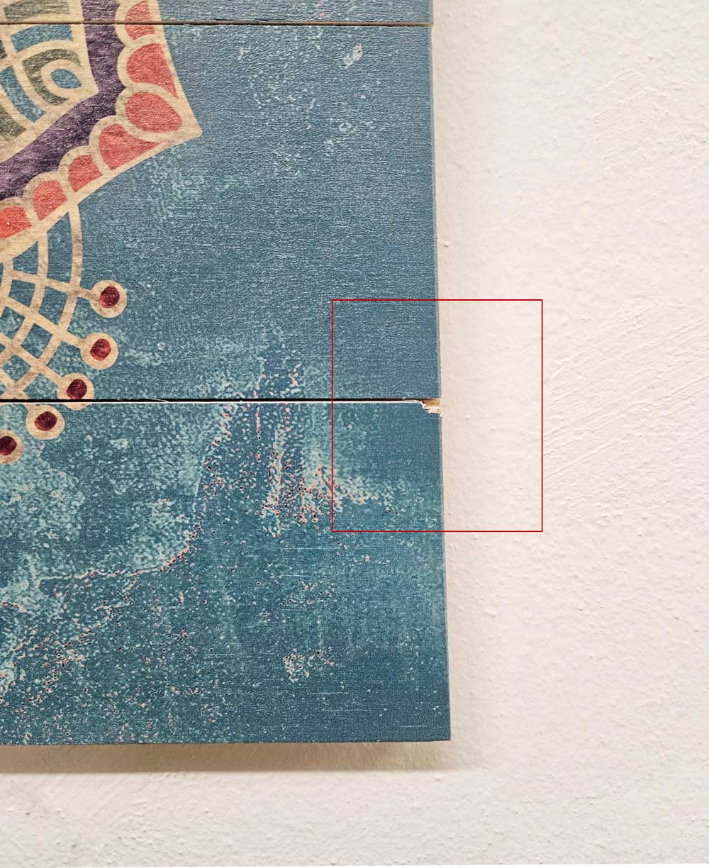 Imperfectly Perfect Teal Lotus Mandala Wood Pallet Wall Hanging、mySite、topwebapps