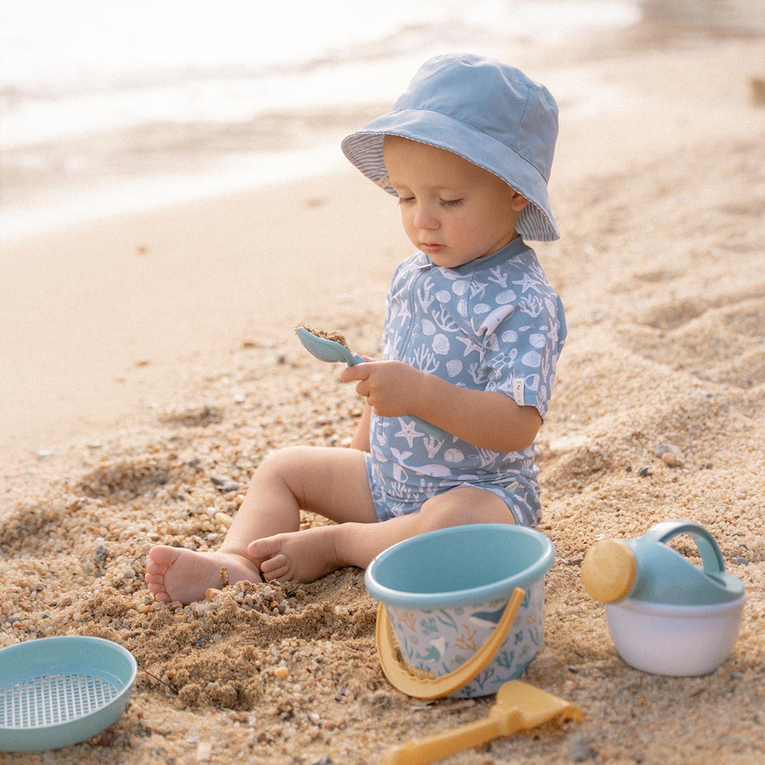 Little Dutch Swimsuit Short Sleeves - Sea Life Ocean Blue、mySite、merchandisen