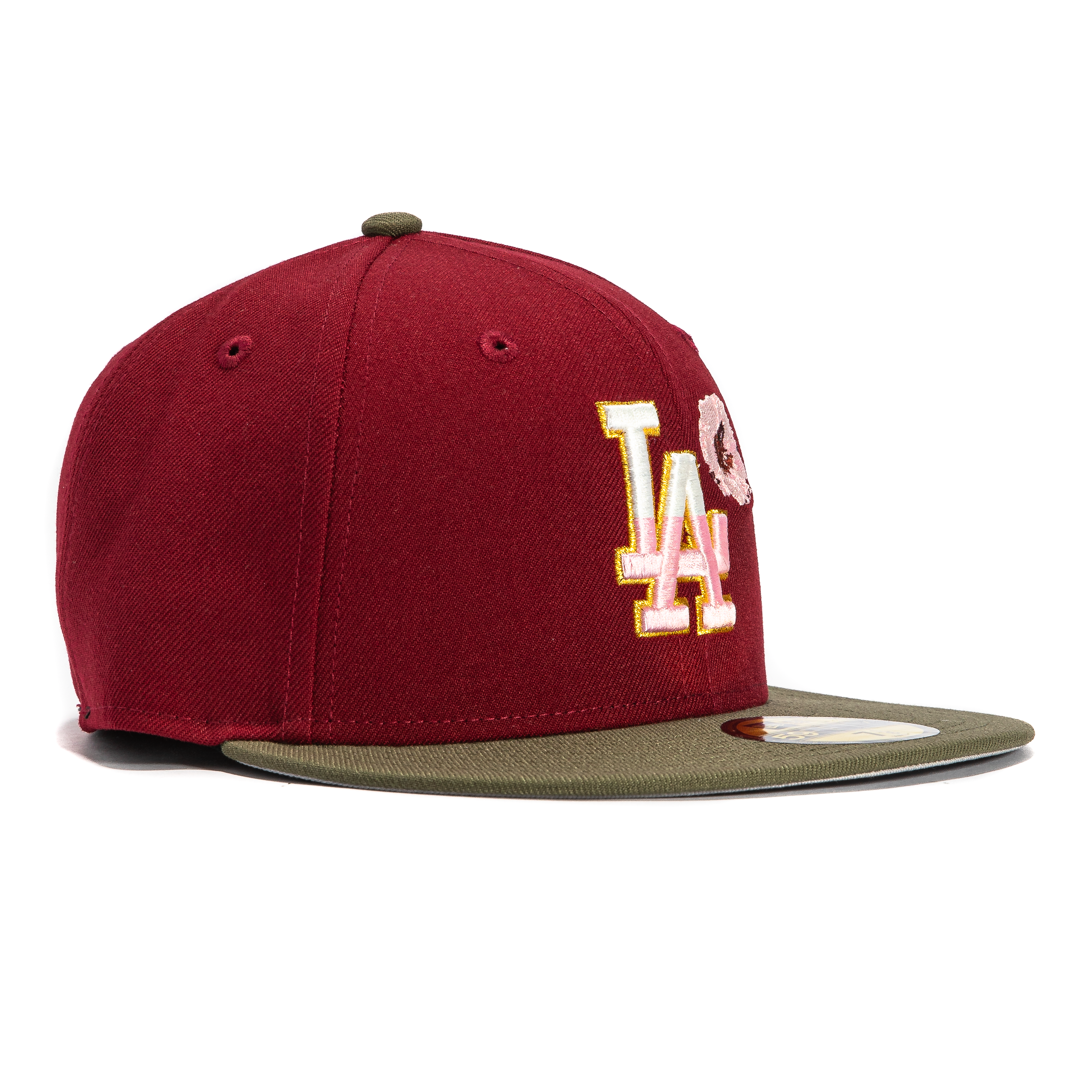 New Era 59Fifty Los Angeles Dodgers Sharon Hat - Cardinal, Olive、mySite、vikingsvslions