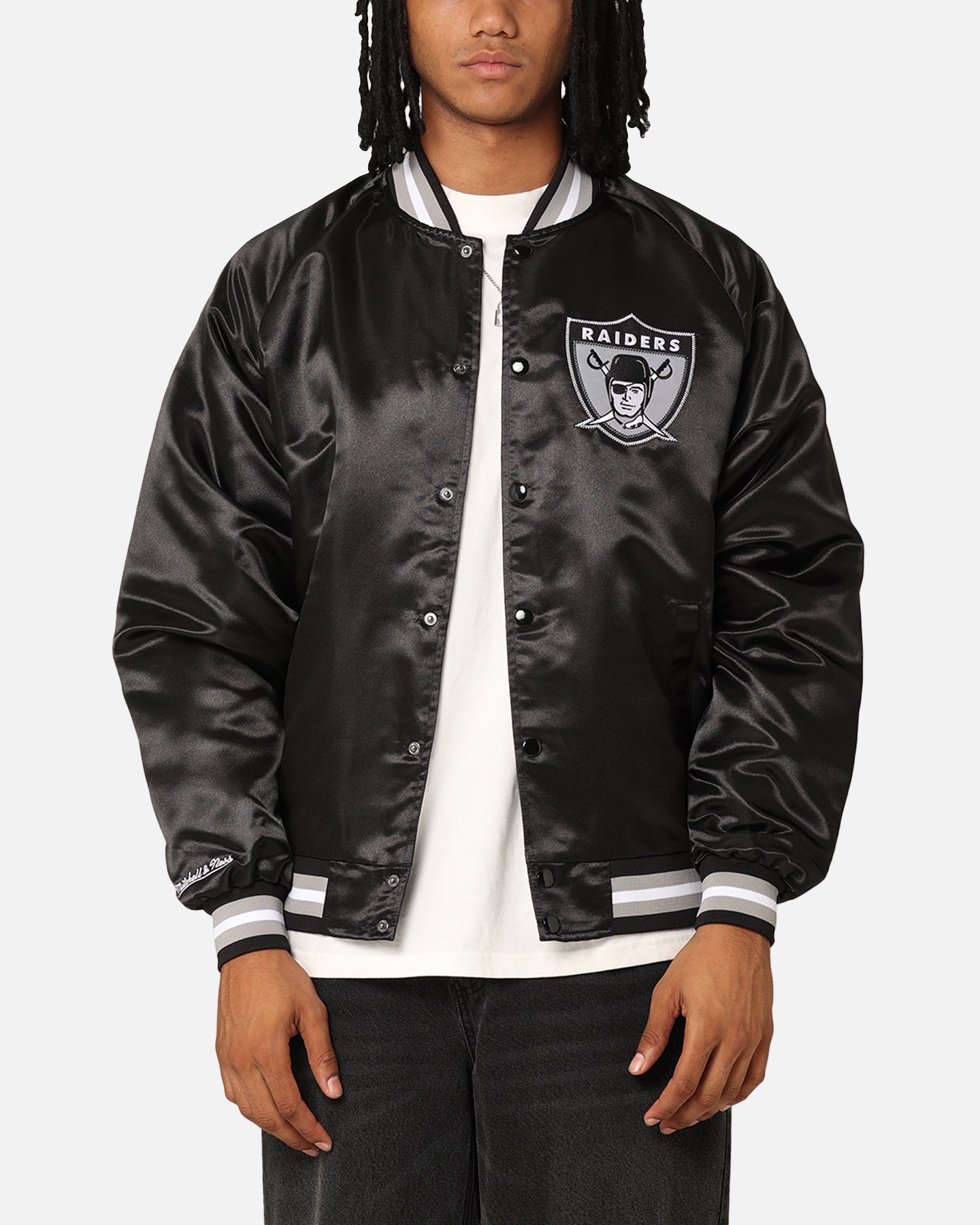Mitchell & Ness Las Vegas Raiders Lightweight Satin Jacket Black、mySite、zt4zffjzw